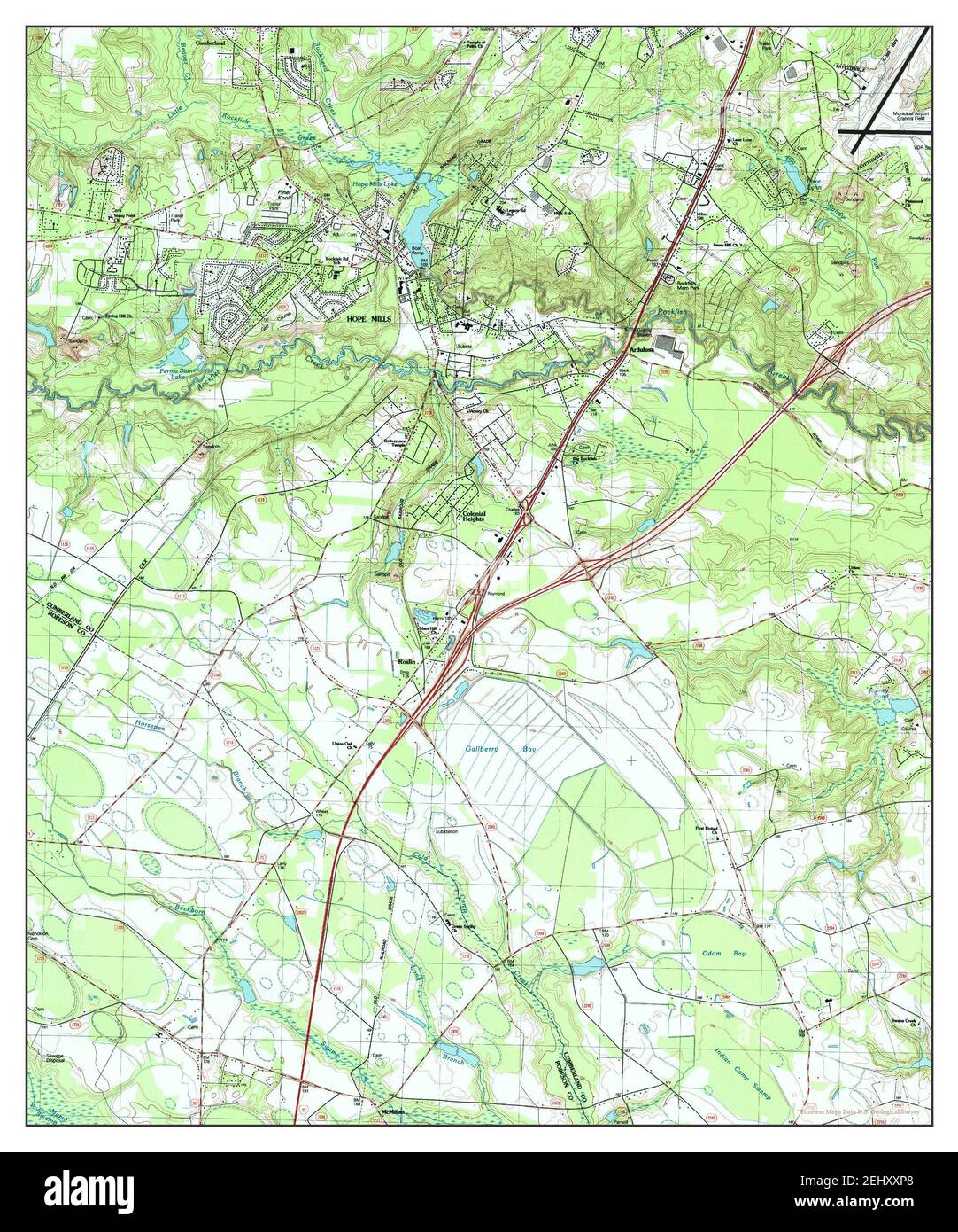 Hope Mills, North Carolina, map 1986, 124000, United States of America