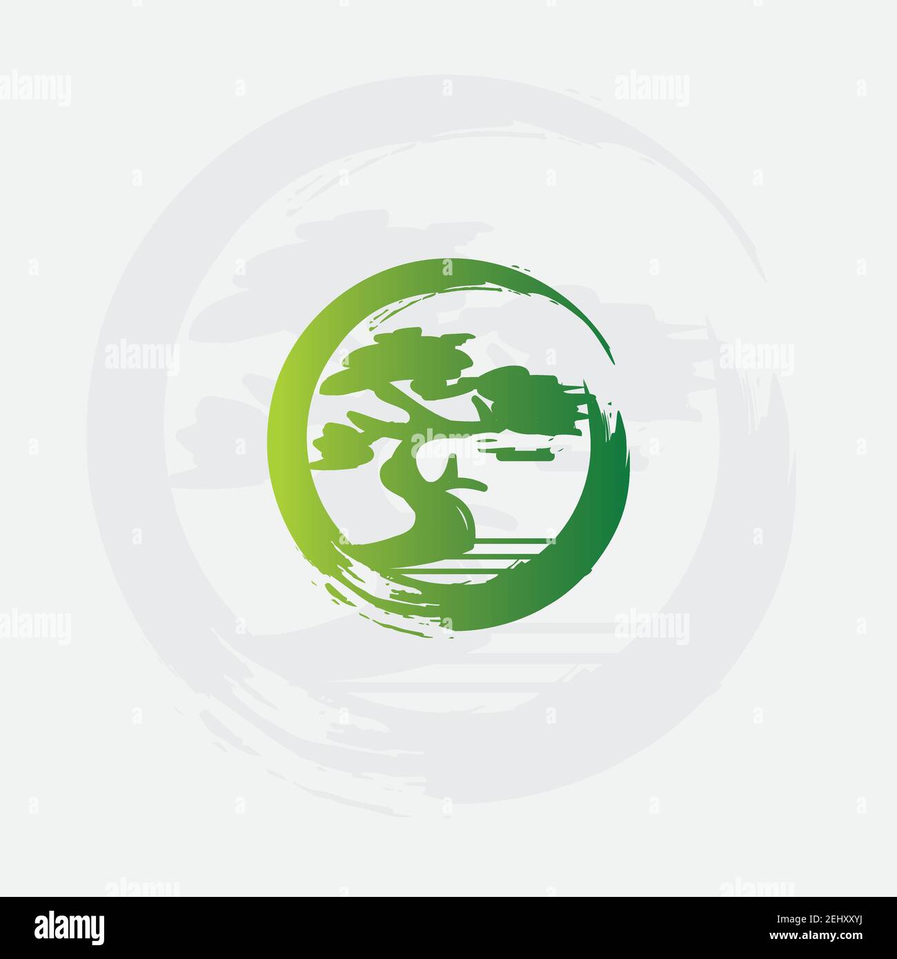 Zen leaf tree logo vector sign icon for therapy for beauty health and