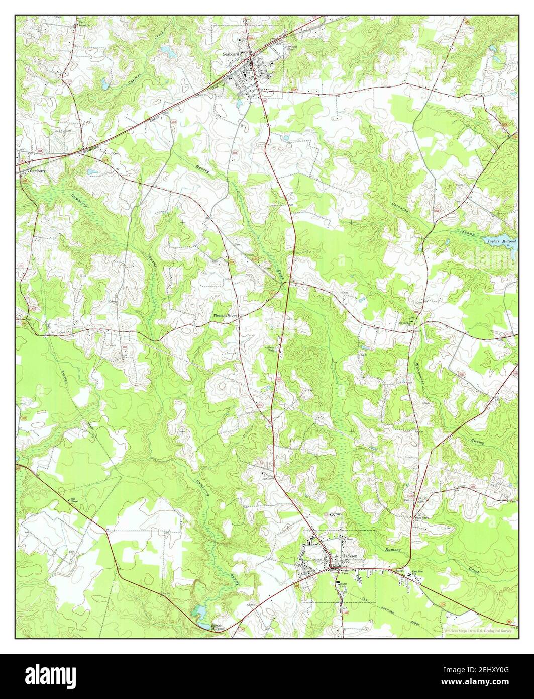 Jackson, North Carolina, map 1974, 124000, United States of America by