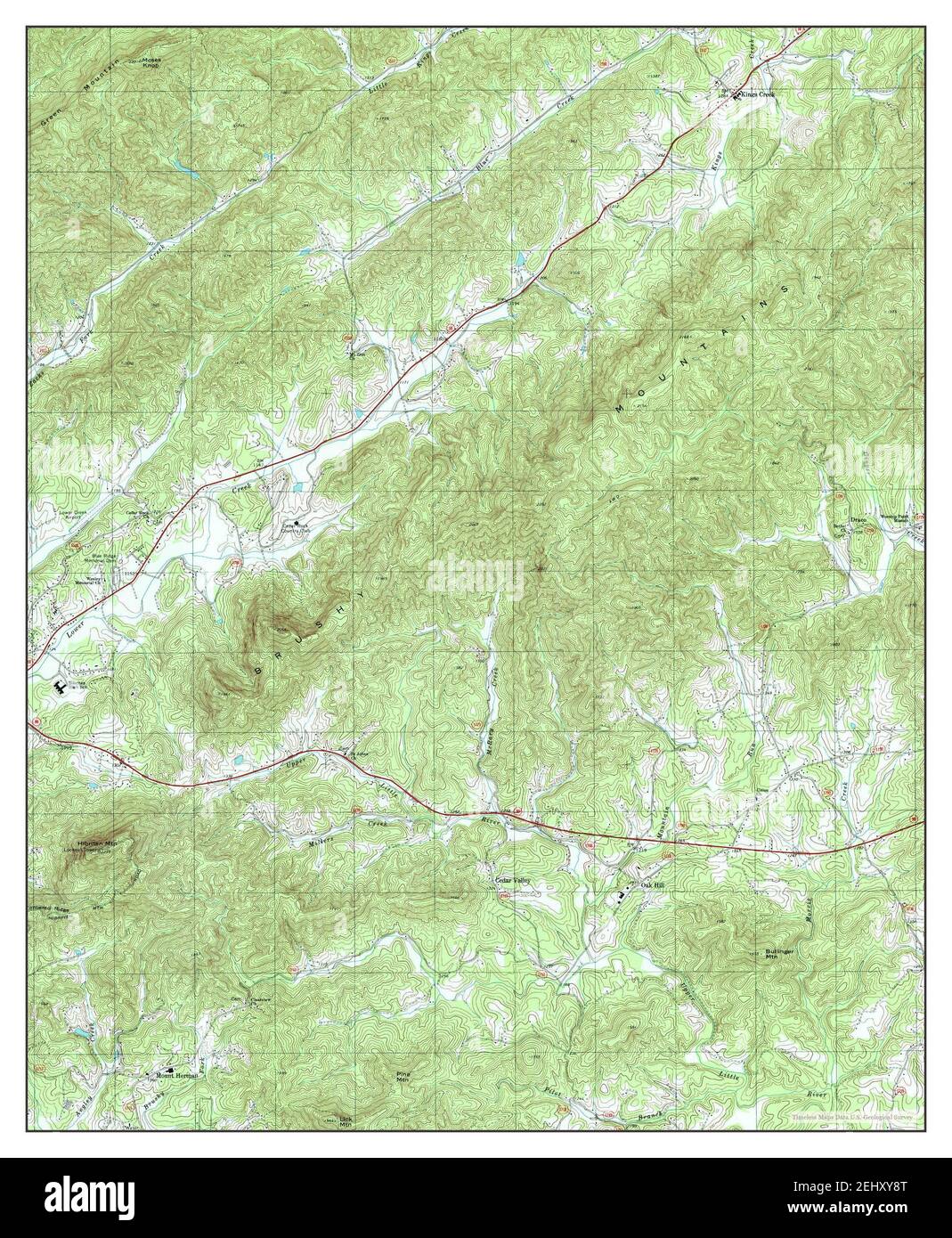 Kings Creek, North Carolina, map 1997, 1:24000, United States of America by Timeless Maps, data U.S. Geological Survey Stock Photo