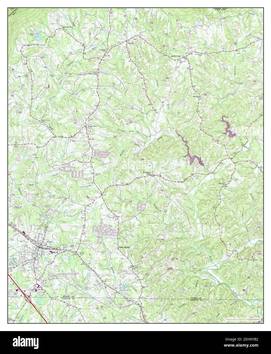 King, North Carolina, map 1964, 124000, United States of America by