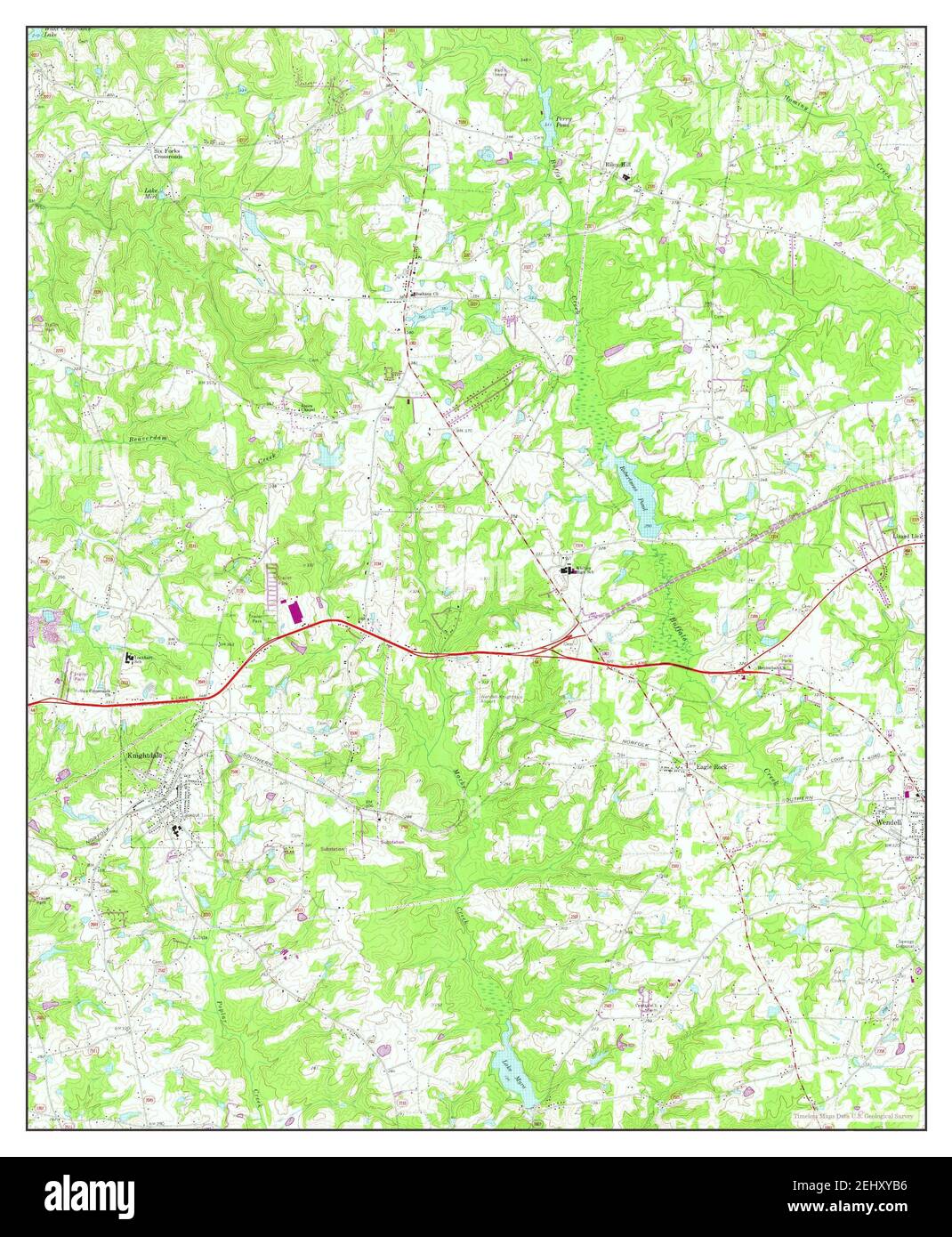 Knightdale, North Carolina, map 1967, 124000, United States of America