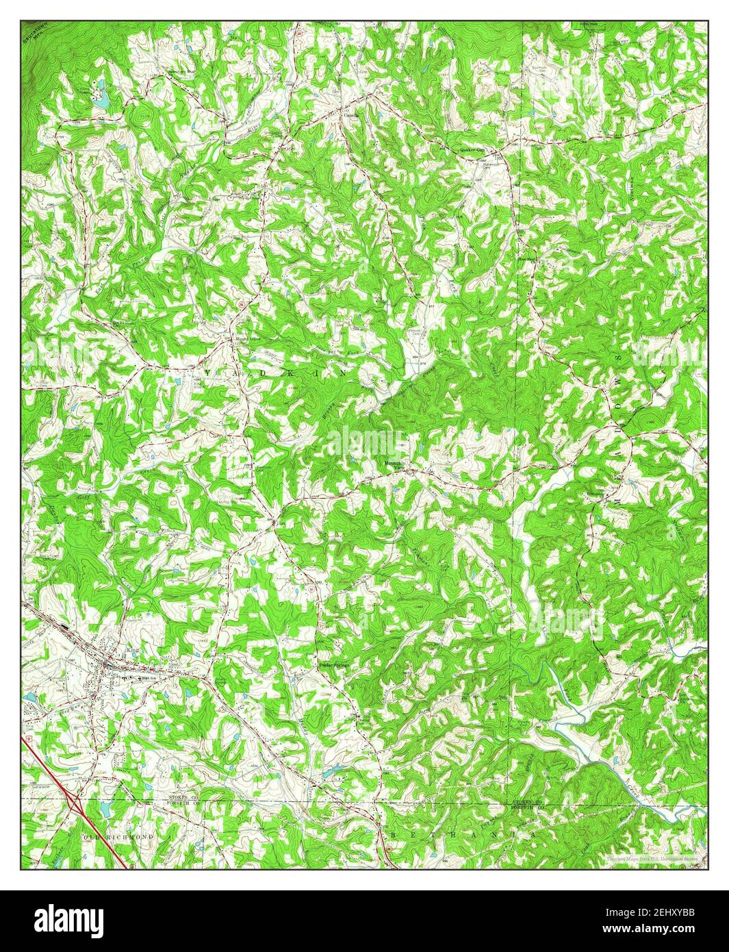 King, North Carolina, map 1964, 124000, United States of America by
