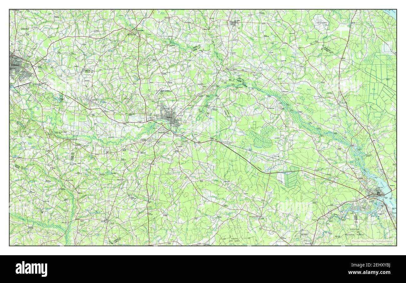 Kinston, North Carolina, map 1985, 1100000, United States of America