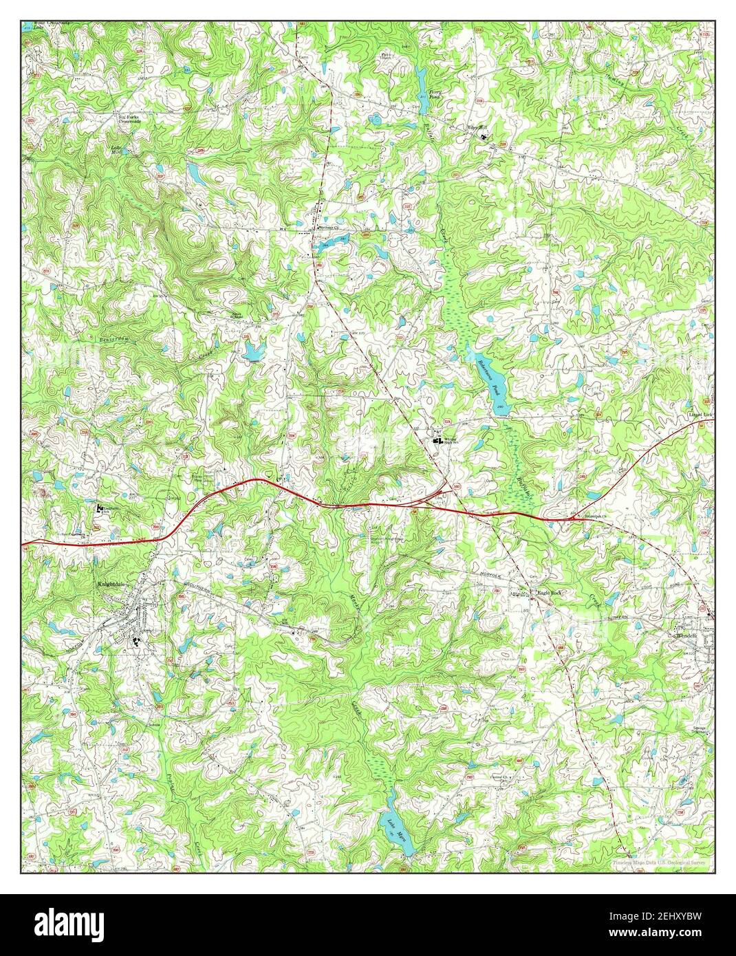 Knightdale, North Carolina, map 1967, 124000, United States of America