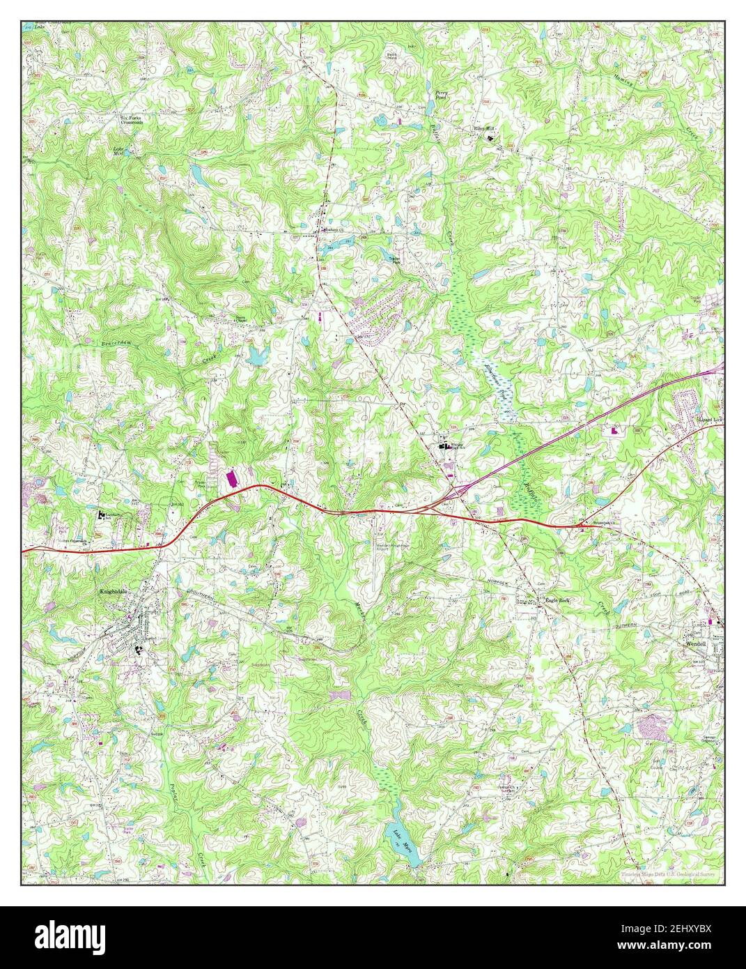 Knightdale, North Carolina, map 1967, 124000, United States of America