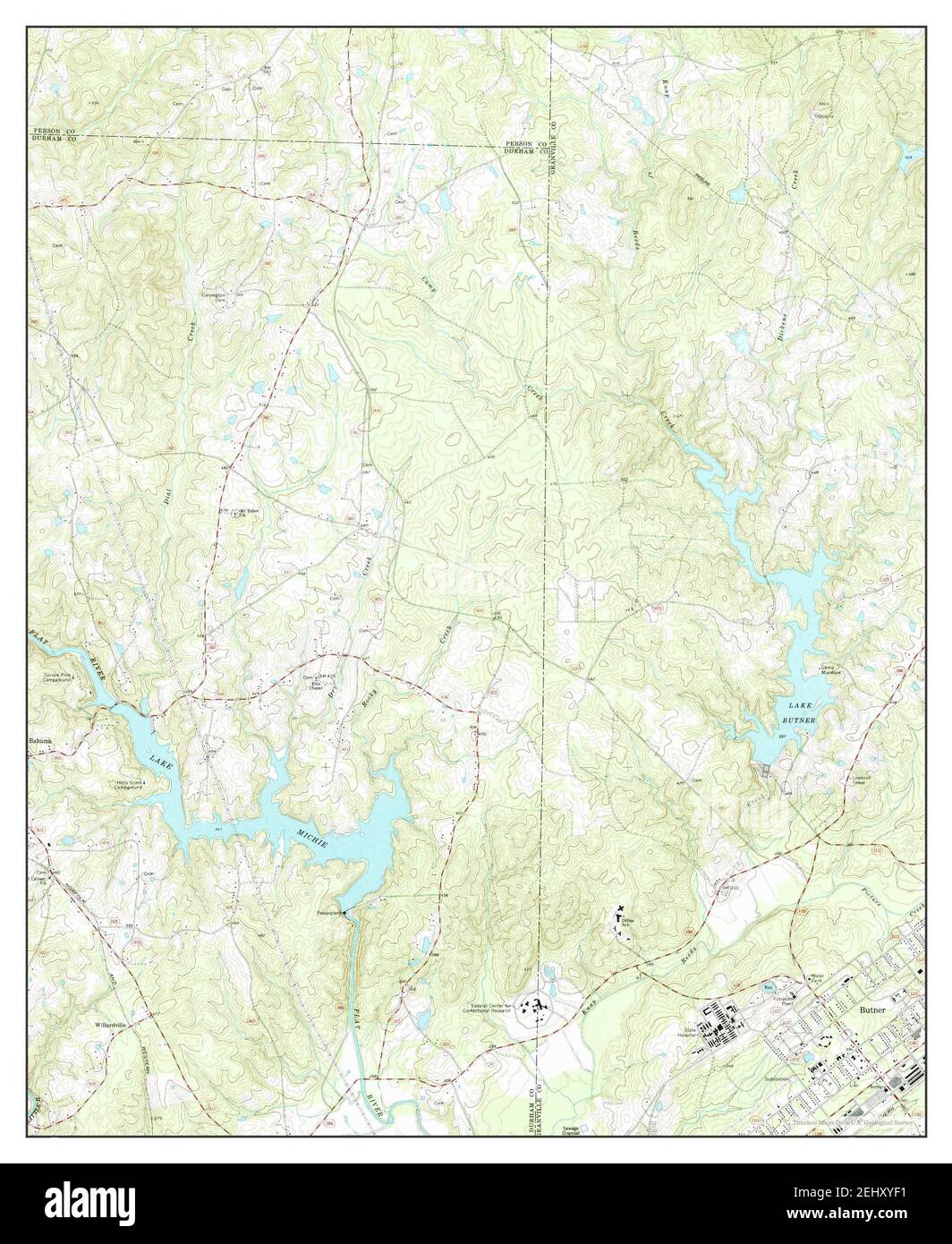 Lake Michie, North Carolina, map 1977, 124000, United States of