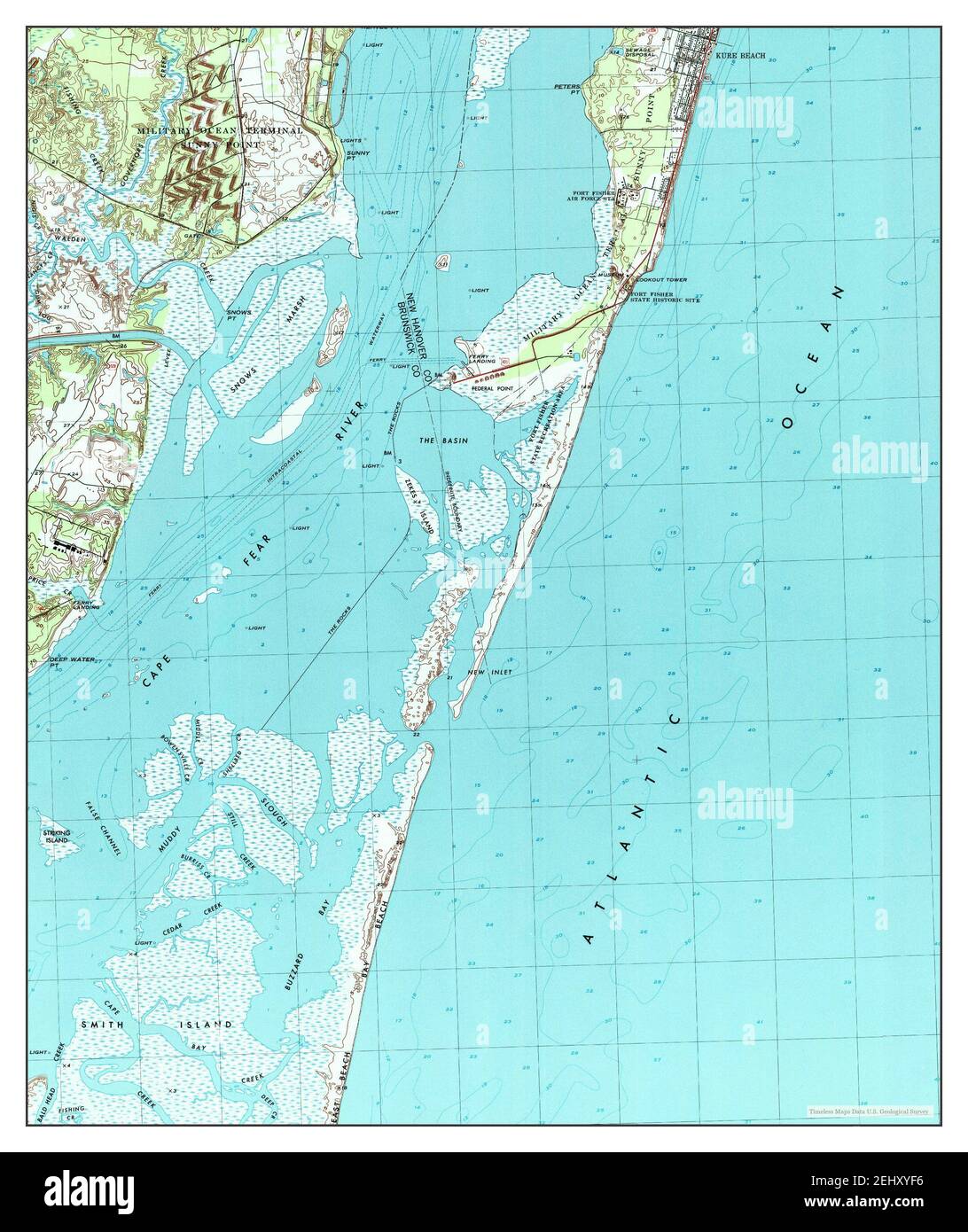 Kure Beach, North Carolina, map 1997, 124000, United States of America