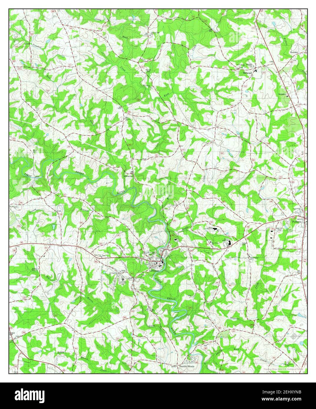 Lawndale, North Carolina, map 1982, 124000, United States of America
