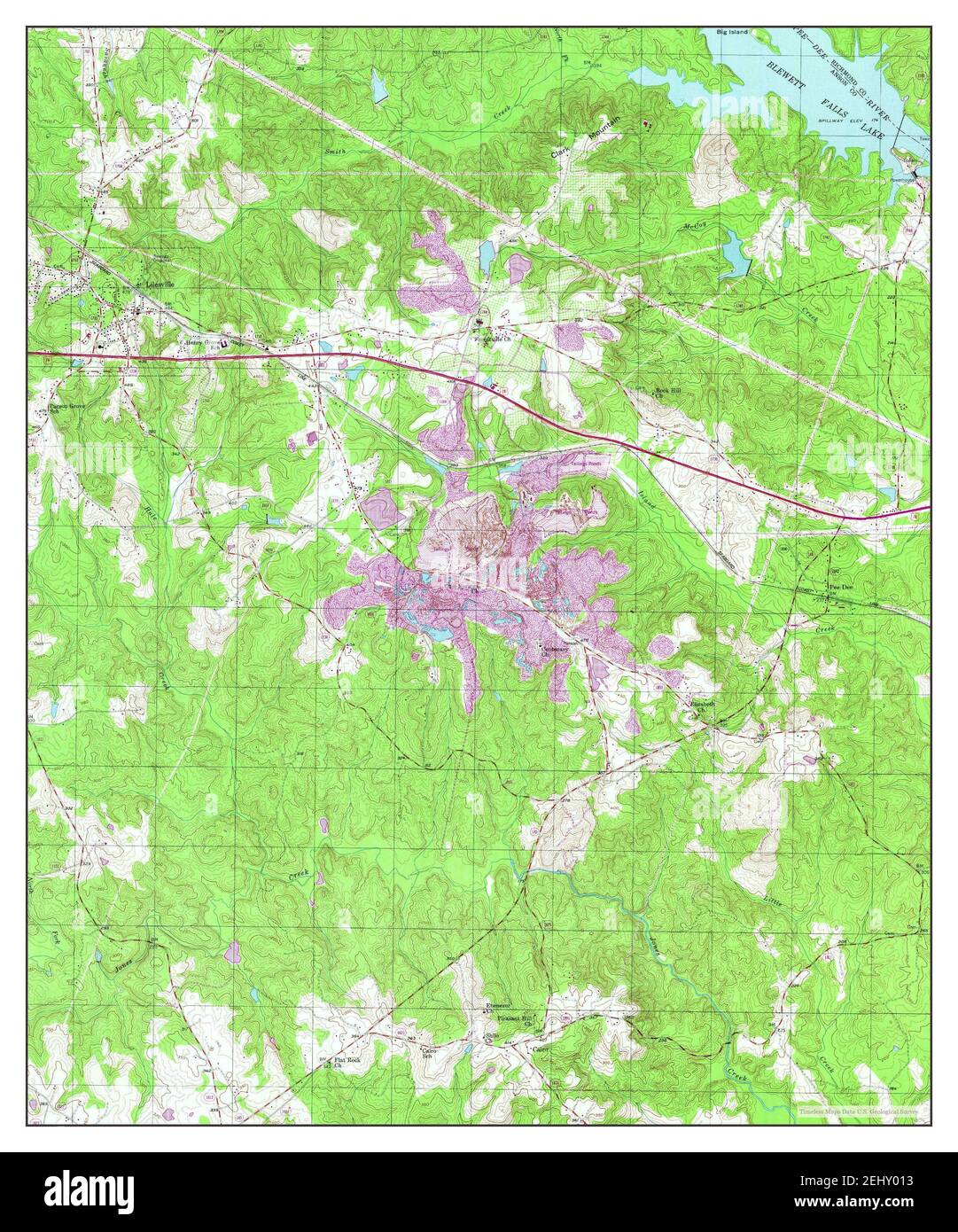 Lilesville, North Carolina, map 1956, 124000, United States of America by Timeless Maps, data U