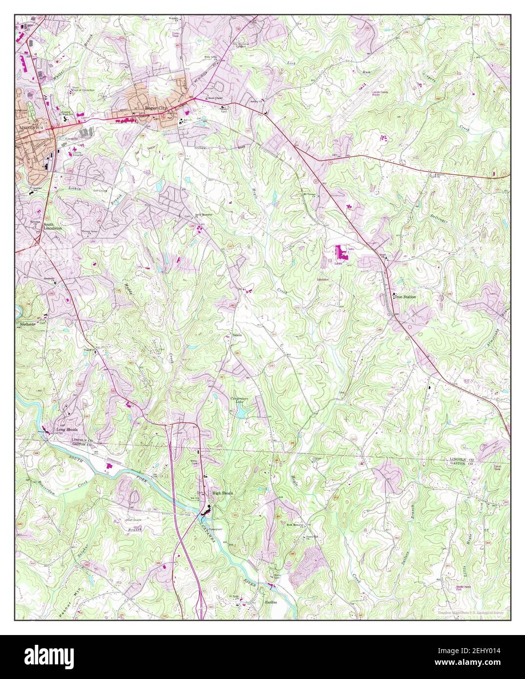 Lincolnton East, North Carolina, map 1993, 124000, United States of