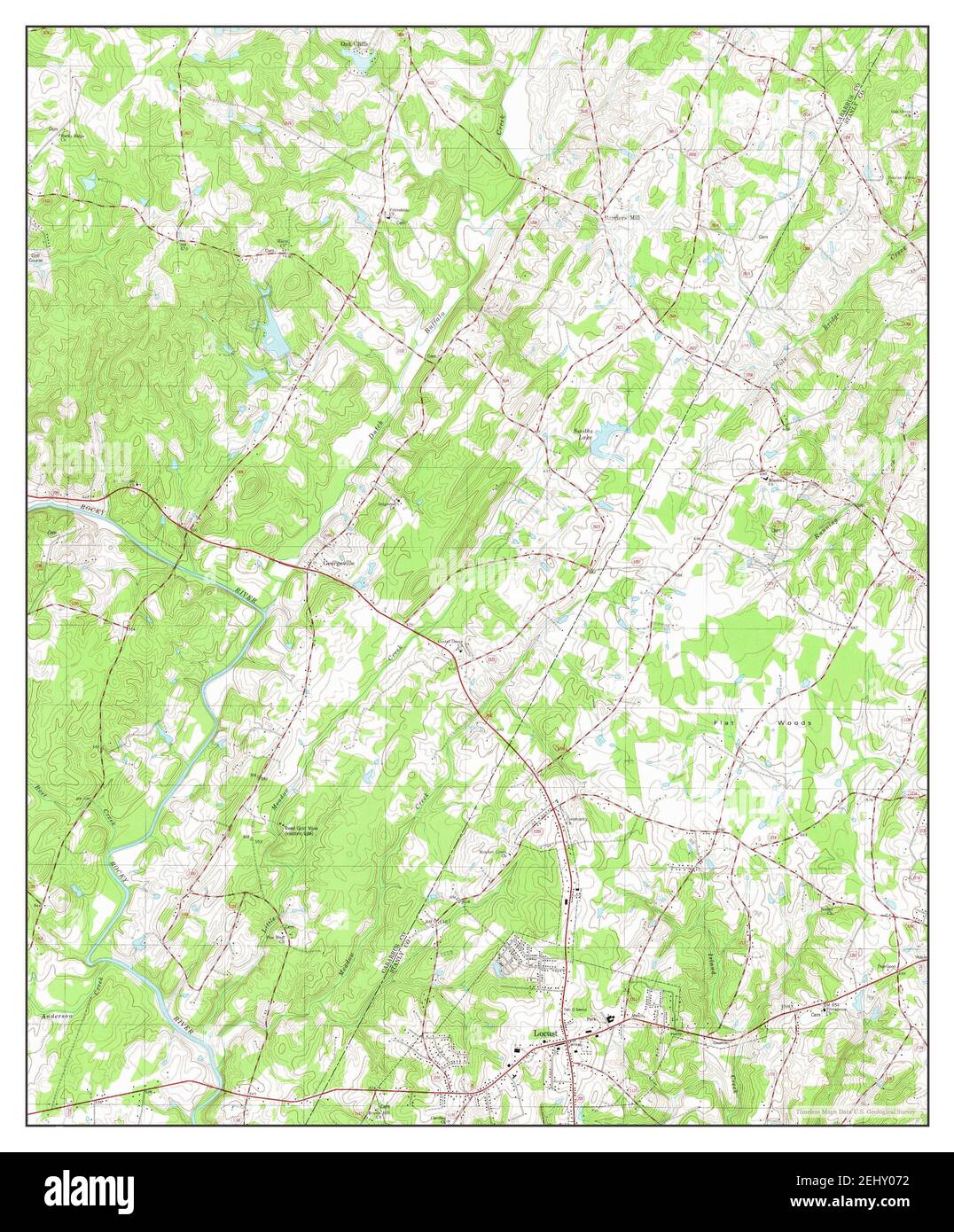 Locust, North Carolina, map 1980, 1:24000, United States of America by Timeless Maps, data U.S. Geological Survey Stock Photo