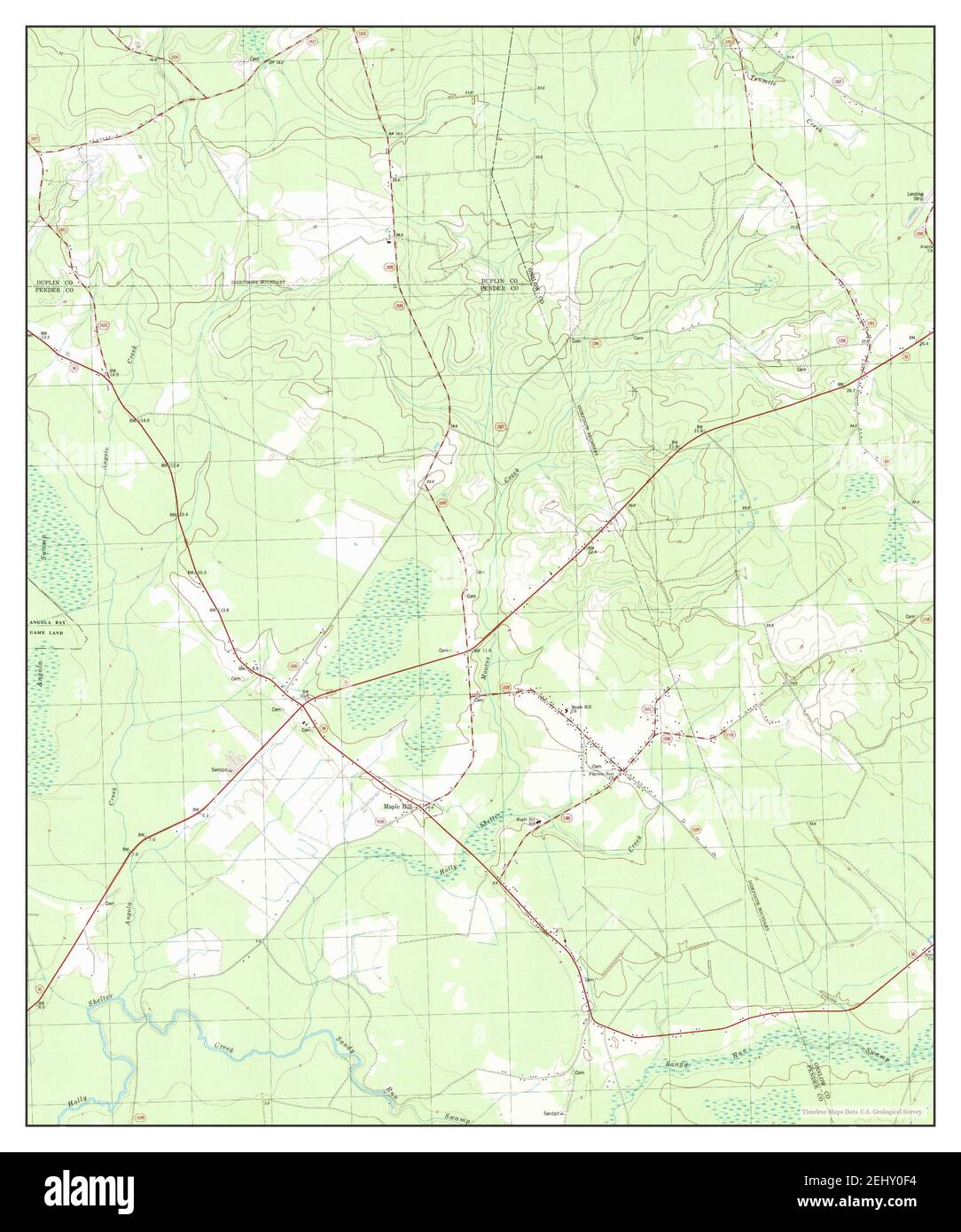 Maple Hill, North Carolina, map 1981, 124000, United States of America
