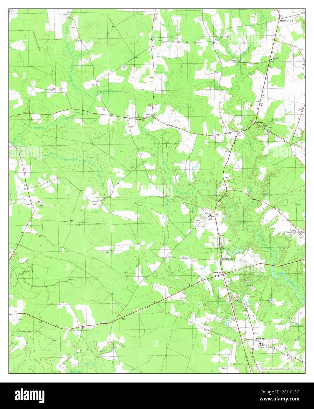Merry Hill, North Carolina, map 1982, 124000, United States of America