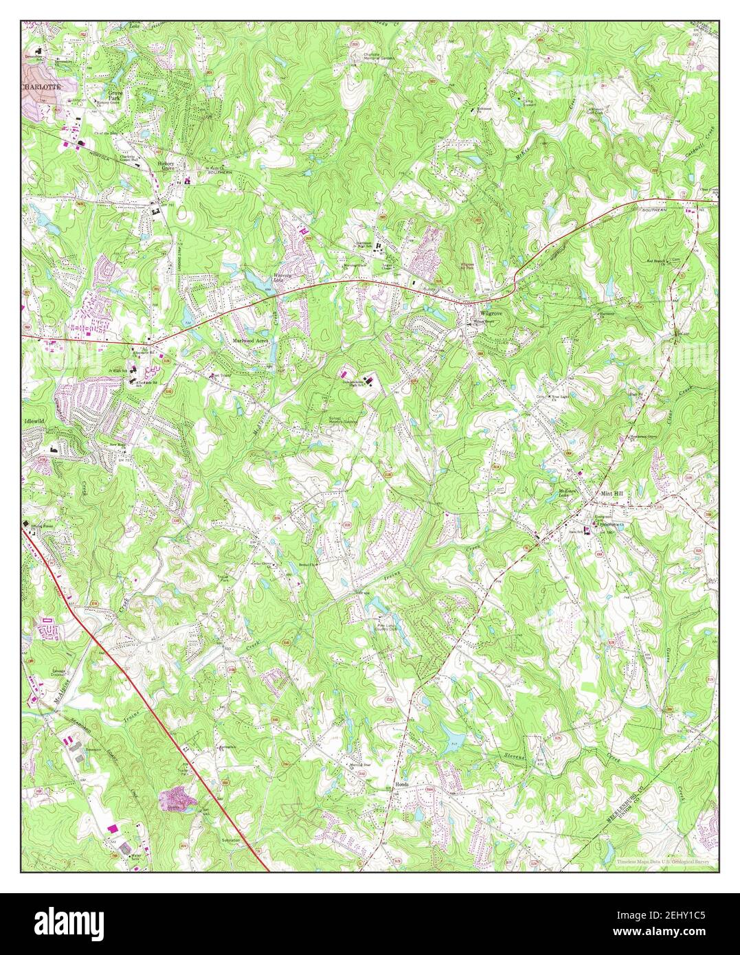 Mint Hill, North Carolina, map 1971, 124000, United States of America