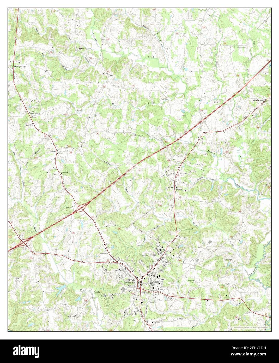 Mocksville, North Carolina, map 1969, 124000, United States of America