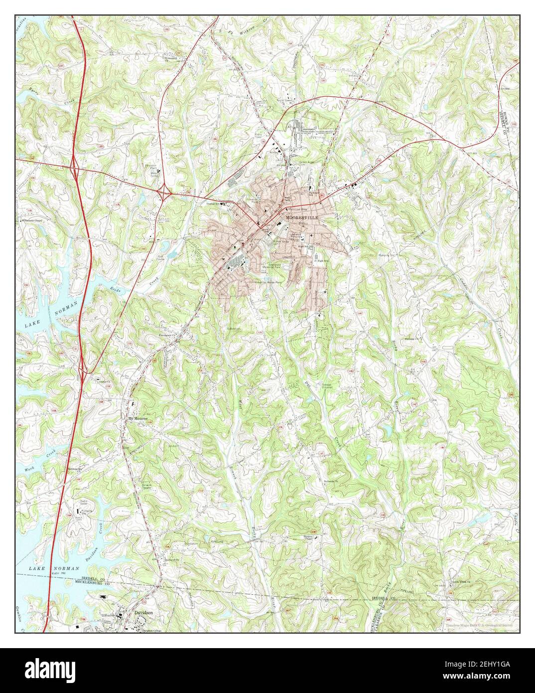 Mooresville, North Carolina, map 1969, 124000, United States of