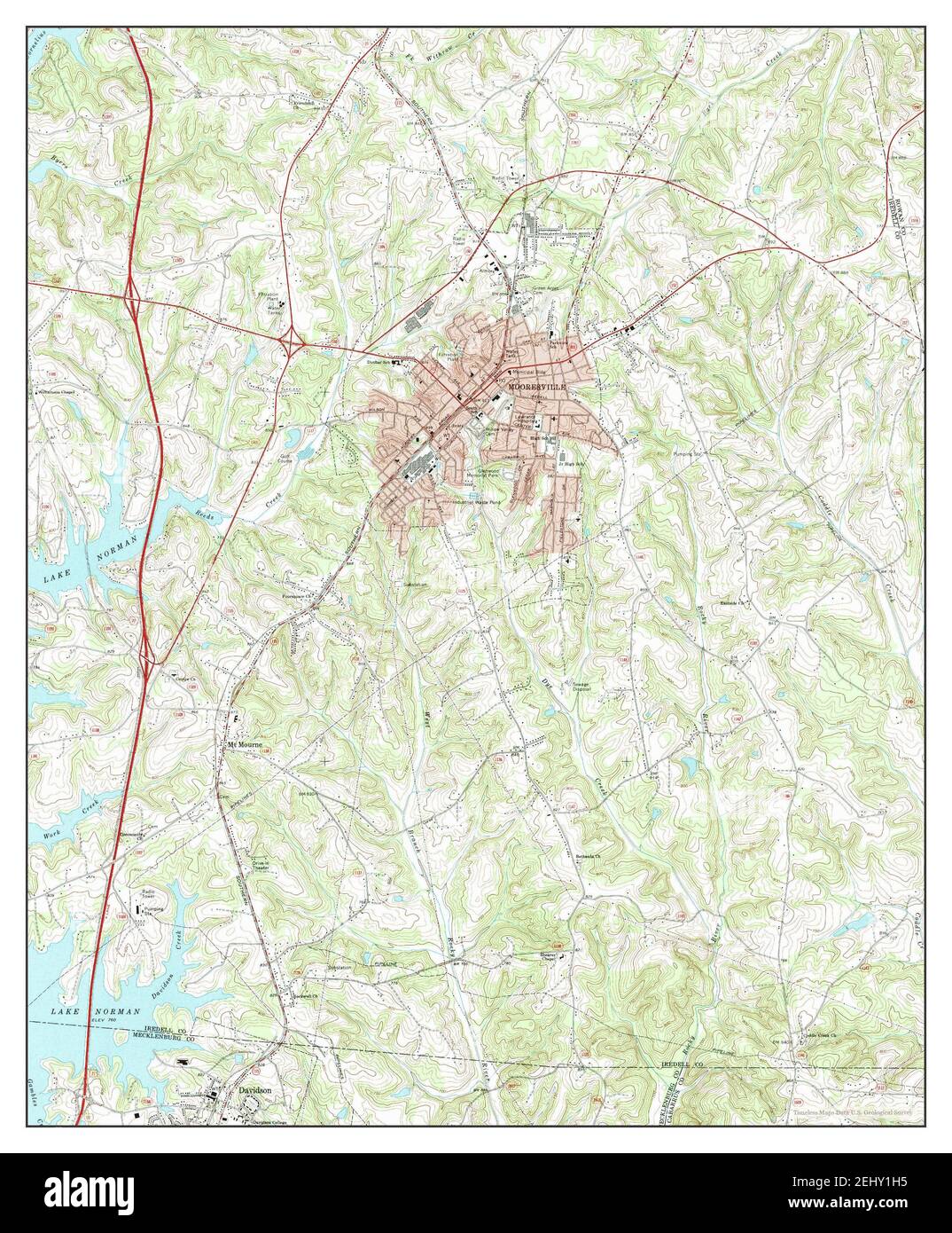 Mooresville, North Carolina, map 1969, 1:24000, United States of 