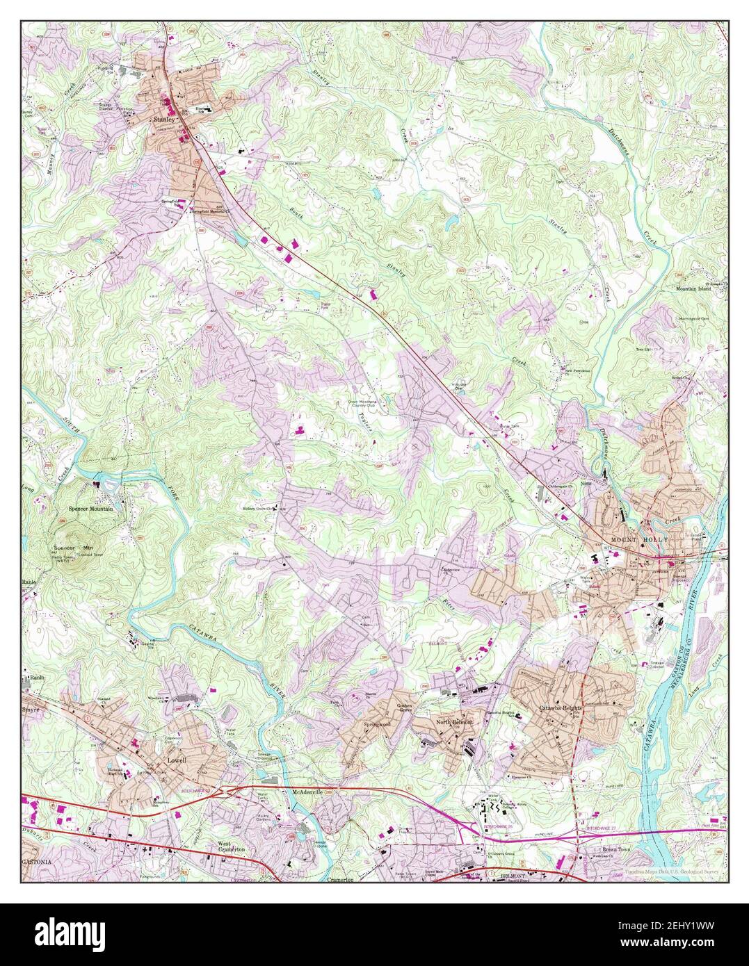 Mount Holly, North Carolina, map 1993, 124000, United States of