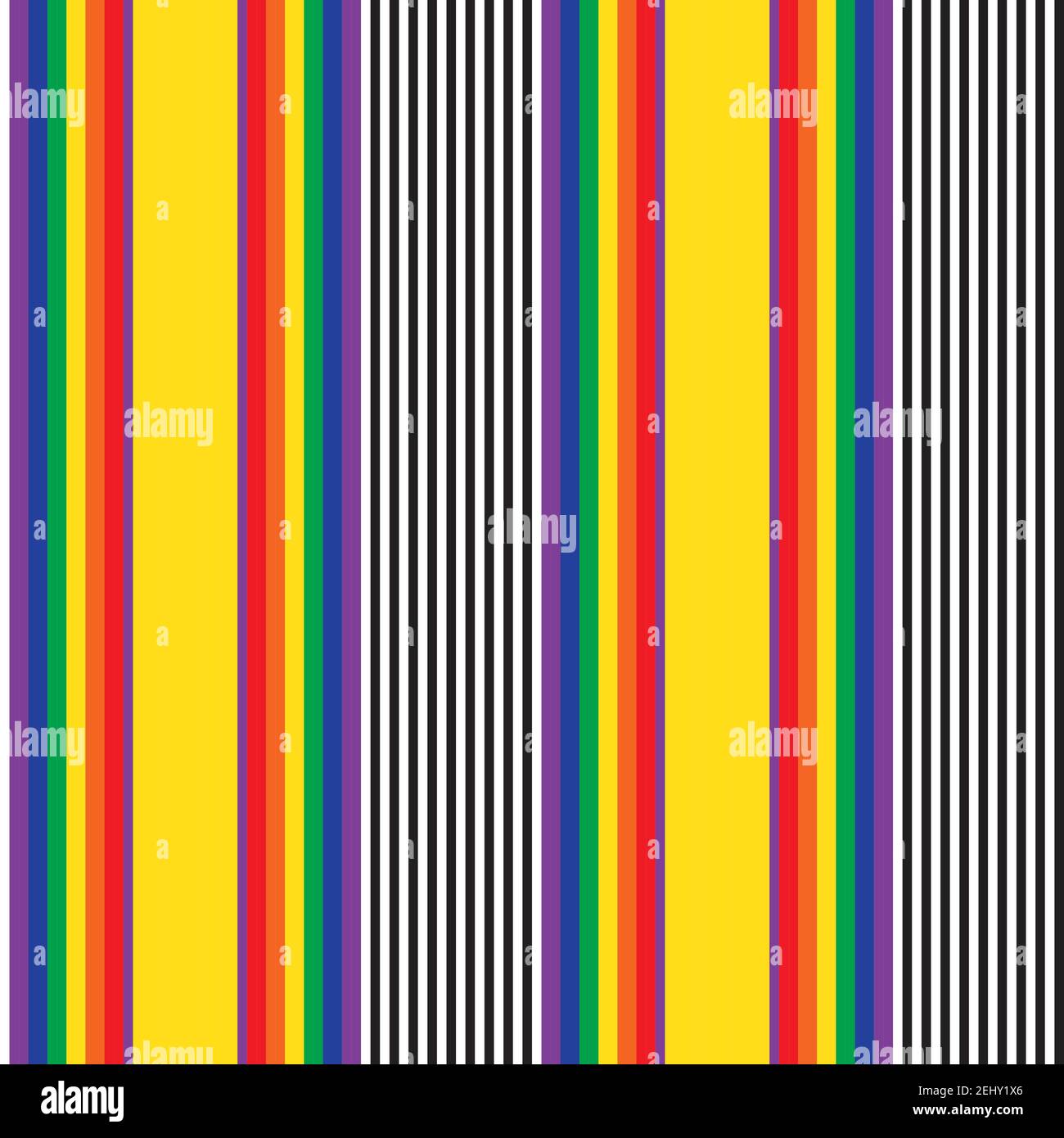 Rainbow vertical striped seamless pattern background suitable for ...