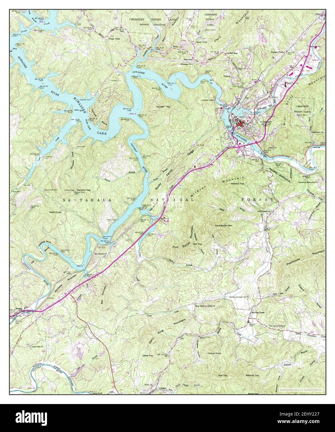 Murphy, North Carolina, map 1957, 124000, United States of America by