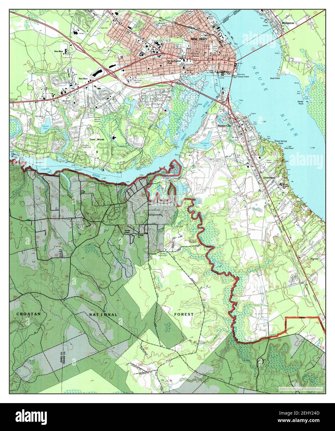 New Bern North Carolina Map Secretmuseum - vrogue.co