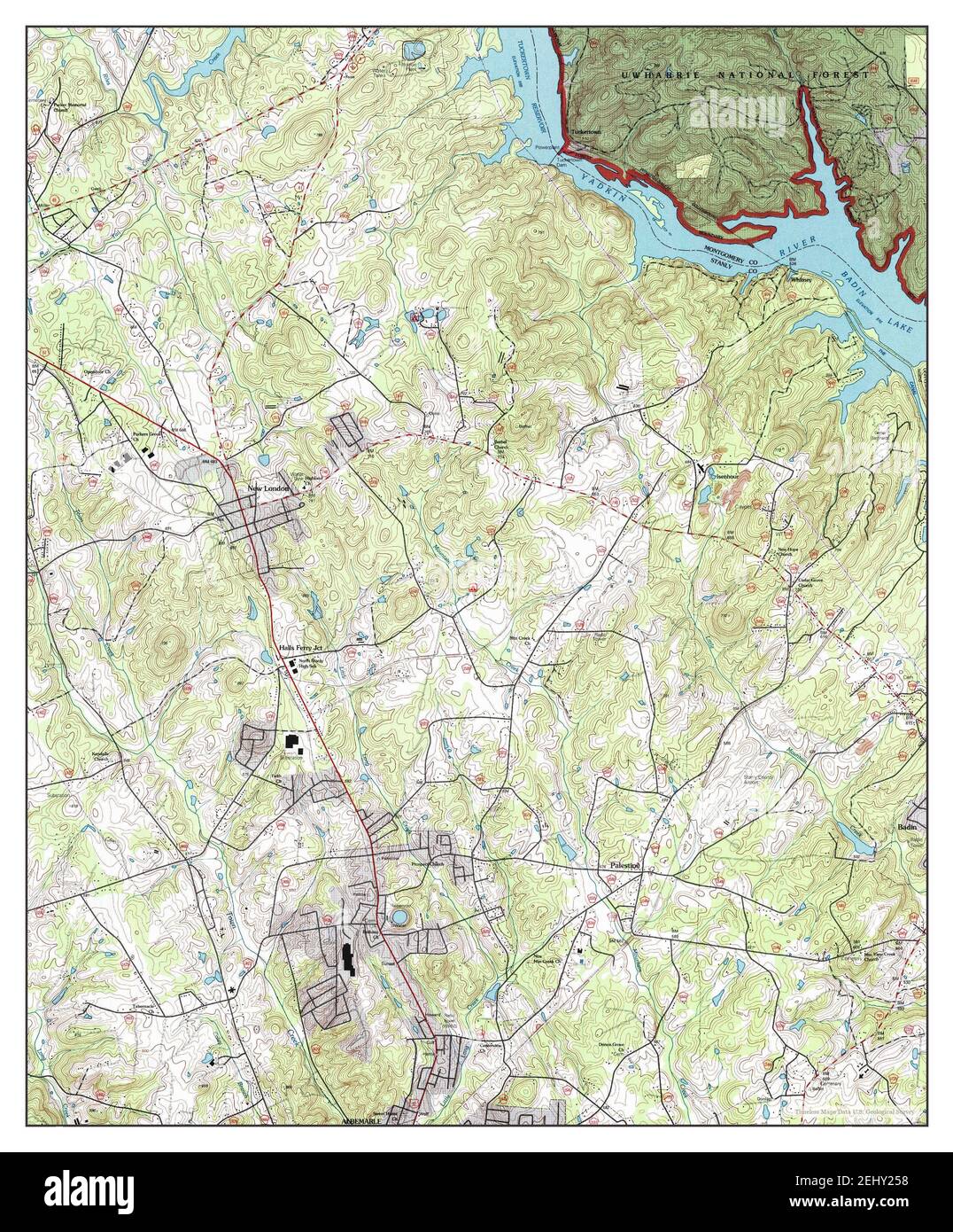 New London, North Carolina, map 1994, 124000, United States of America