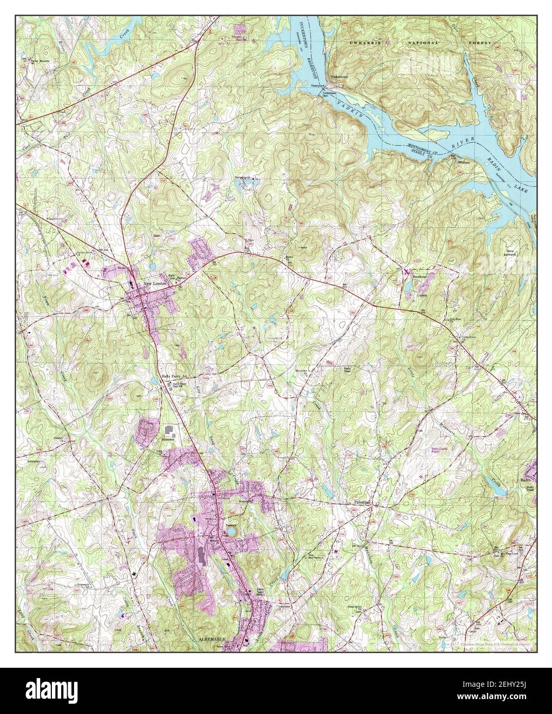 New London, North Carolina, map 1993, 124000, United States of America