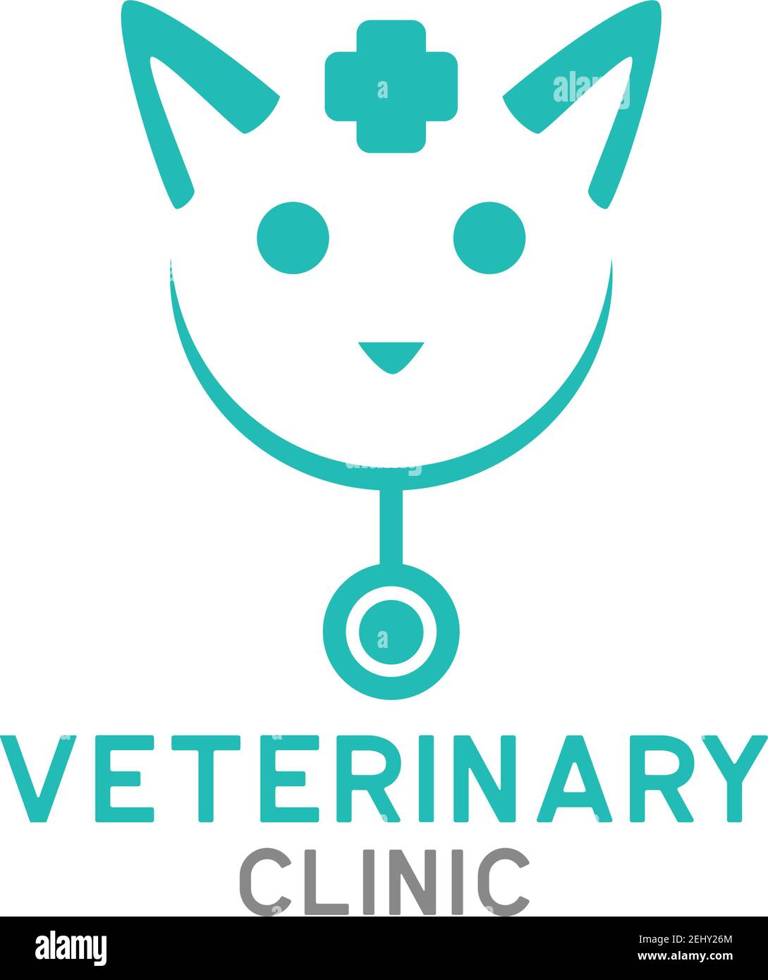 veterinary logo isolated on white background, vector illustration Stock