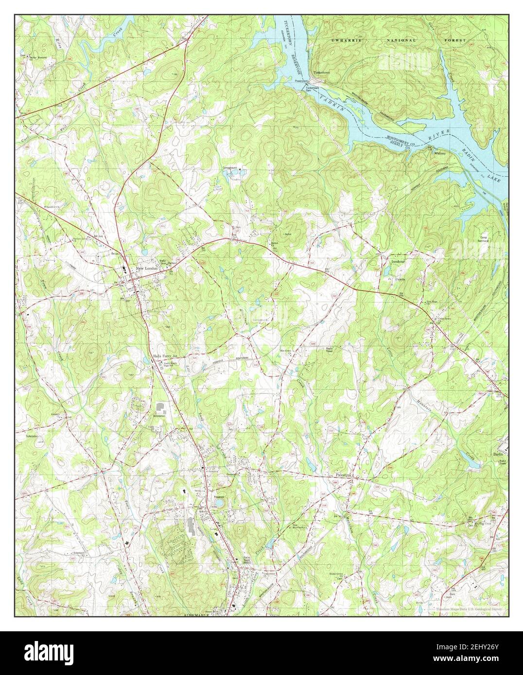 New London, North Carolina, map 1980, 124000, United States of America