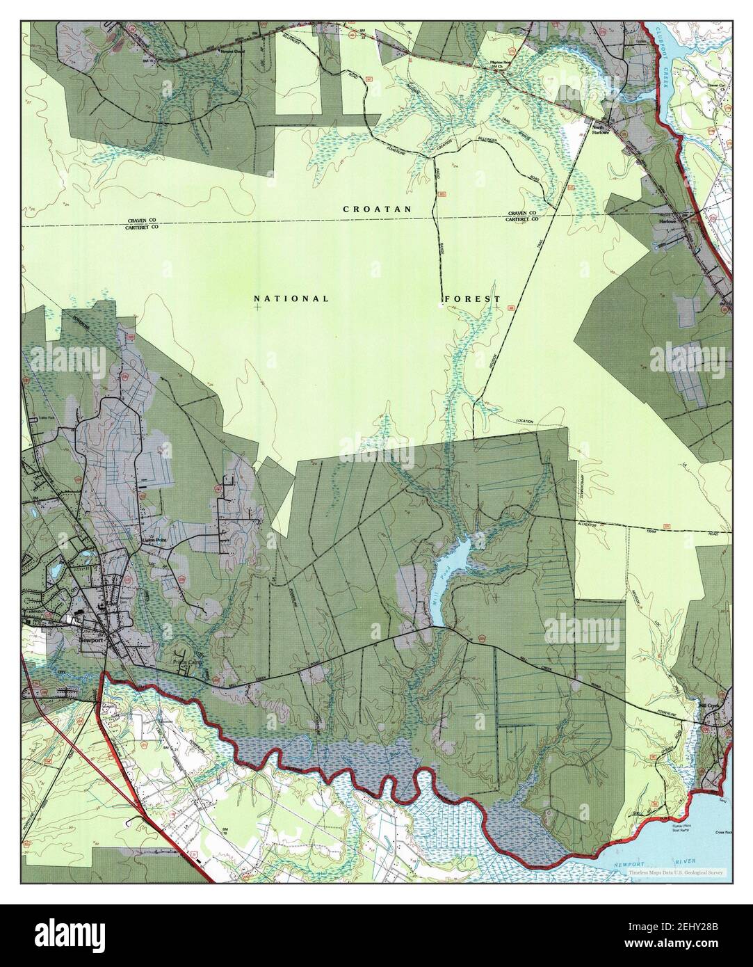 Newport, North Carolina, map 1994, 124000, United States of America by