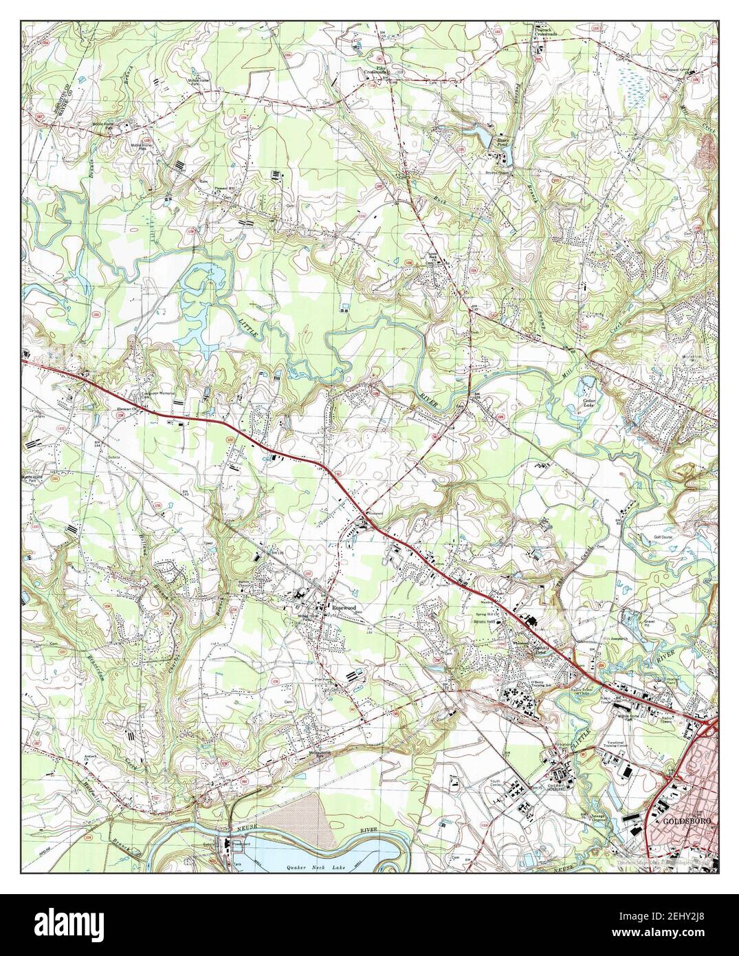 Northwest Goldsboro, North Carolina, map 1998, 124000, United States