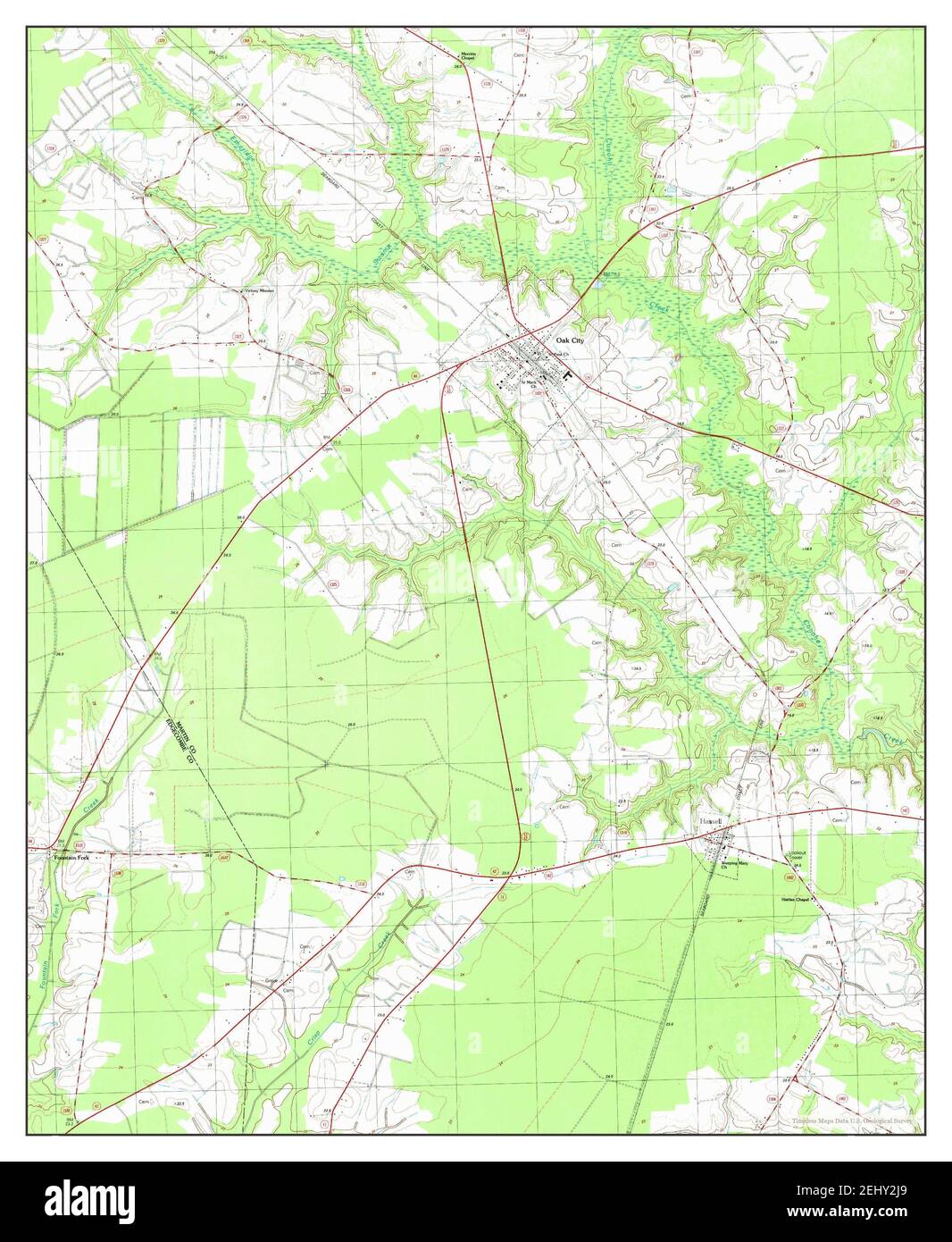 Oak City, North Carolina, map 1981, 124000, United States of America