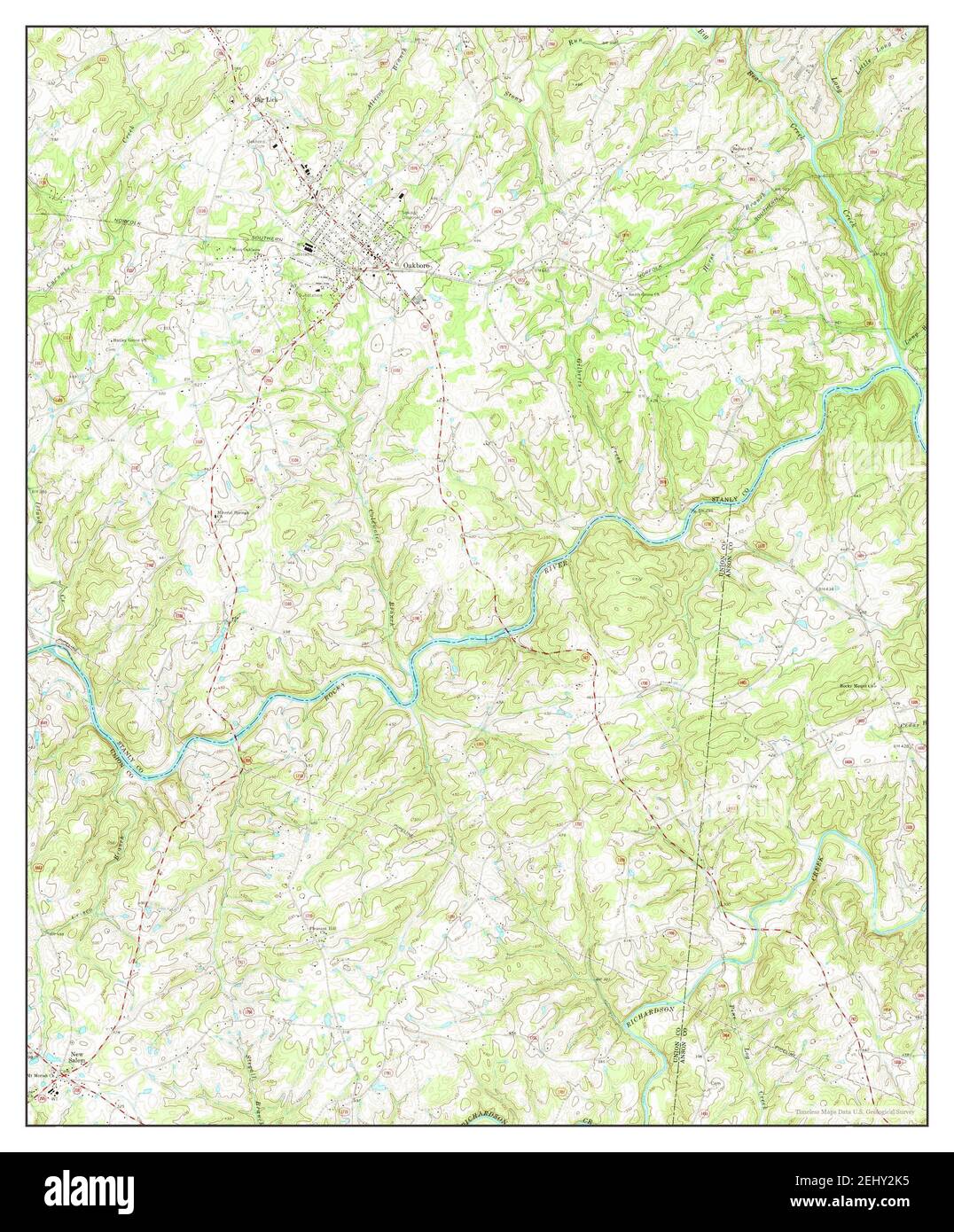 Oakboro, North Carolina, map 1971, 124000, United States of America by