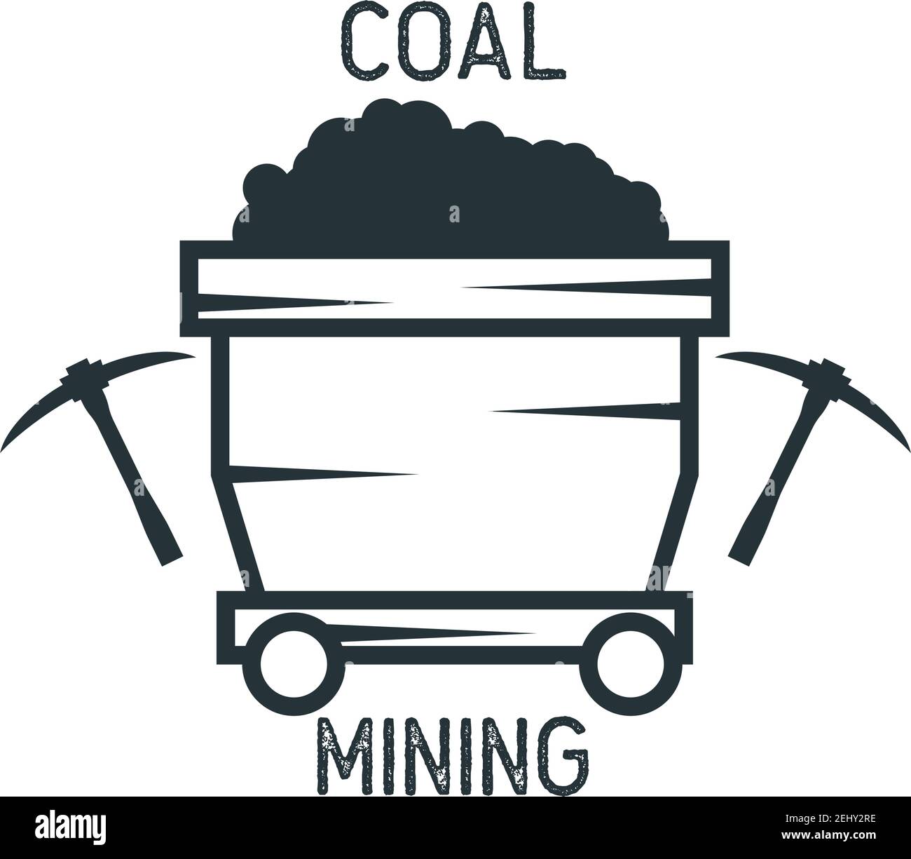 coal mining insignia. vector illustration Stock Vector