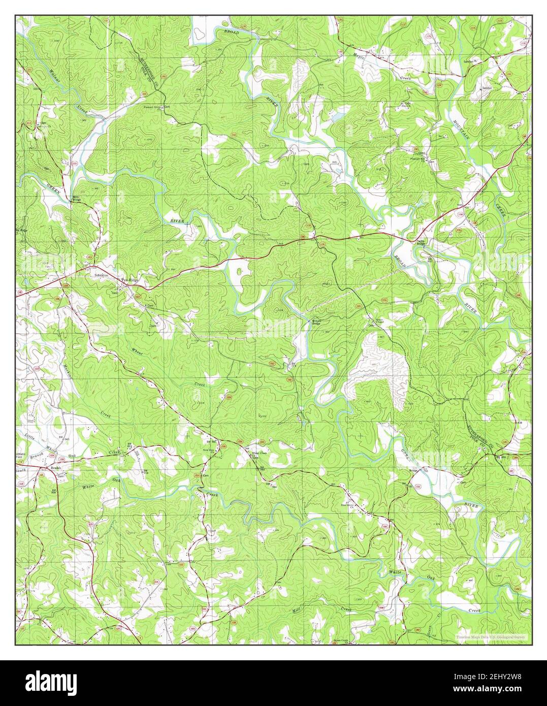 Pea Ridge, North Carolina, map 1982, 124000, United States of America