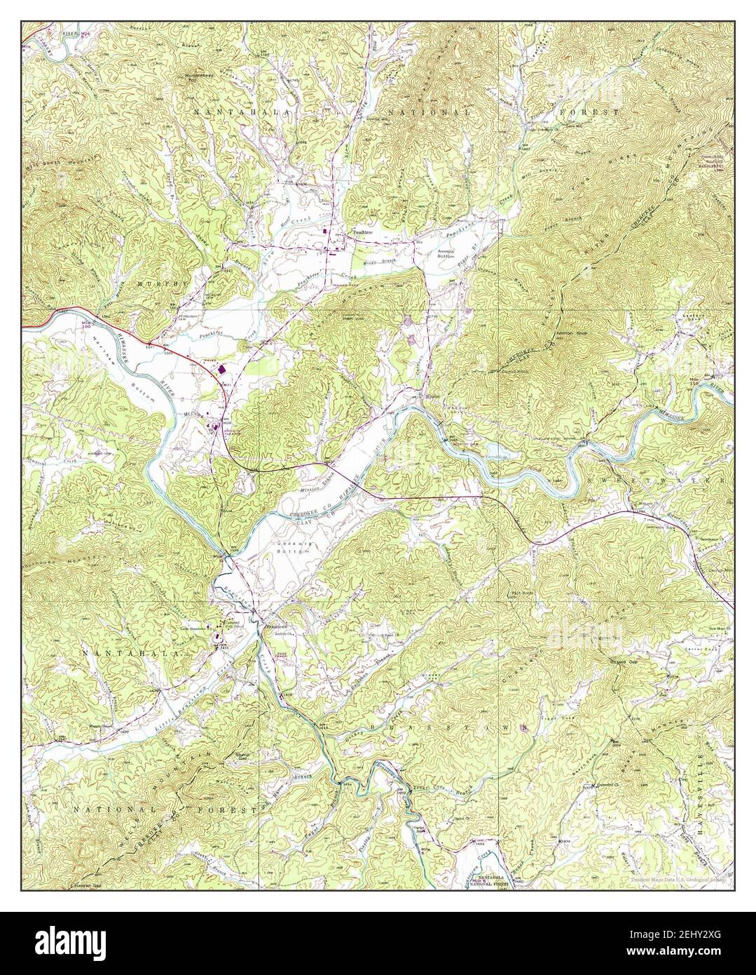 Peachtree, North Carolina, map 1937, 1:24000, United States of America by Timeless Maps, data U.S. Geological Survey Stock Photo