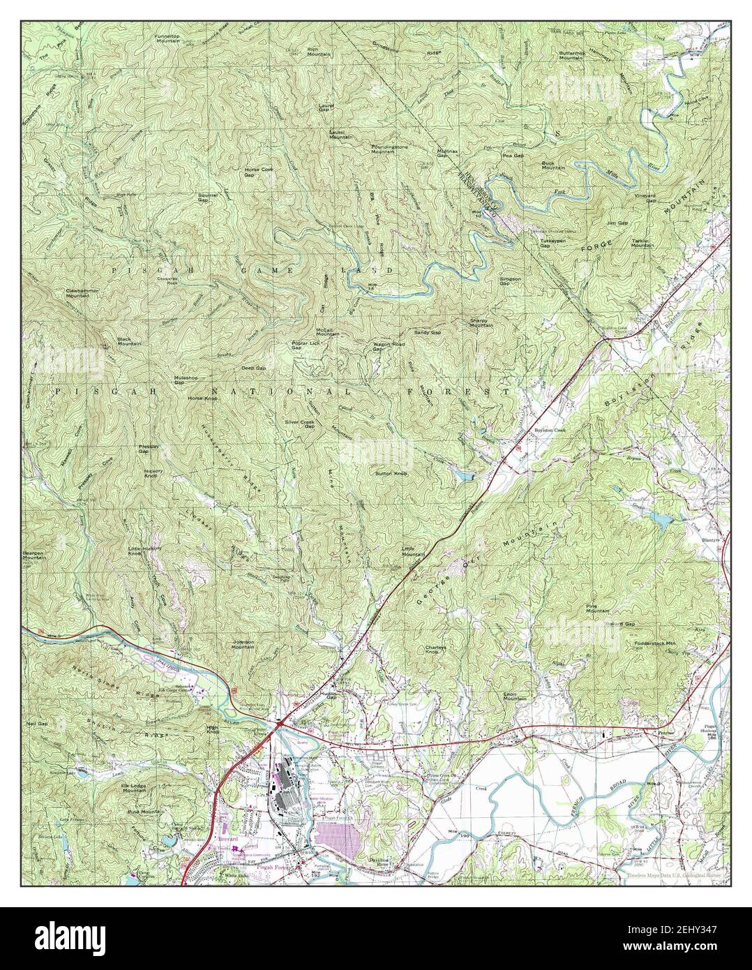 Pisgah Forest North Carolina - Pisgah Forest North Carolina Map 1997 124000 United States Of America By Timeless Maps Data Us Geological Survey 2EHY347