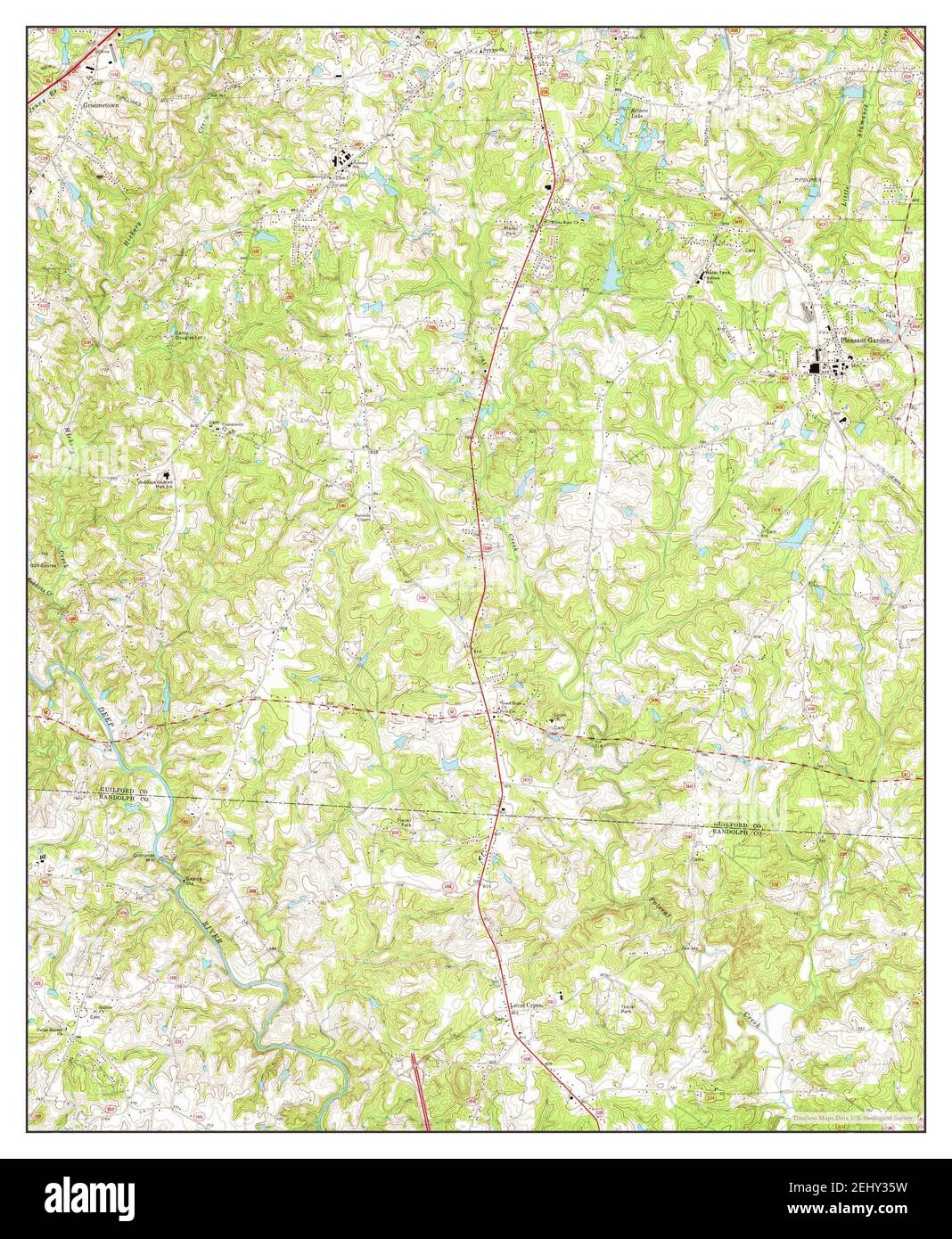 Pleasant Garden, North Carolina, map 1970, 124000, United States of