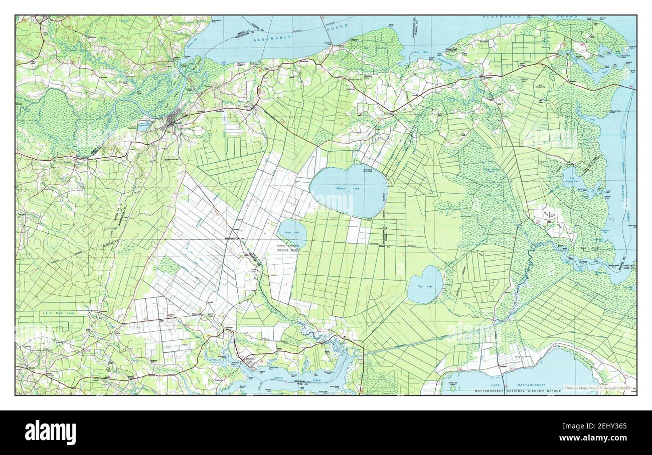 Plymouth, North Carolina, map 1985, 1100000, United States of America