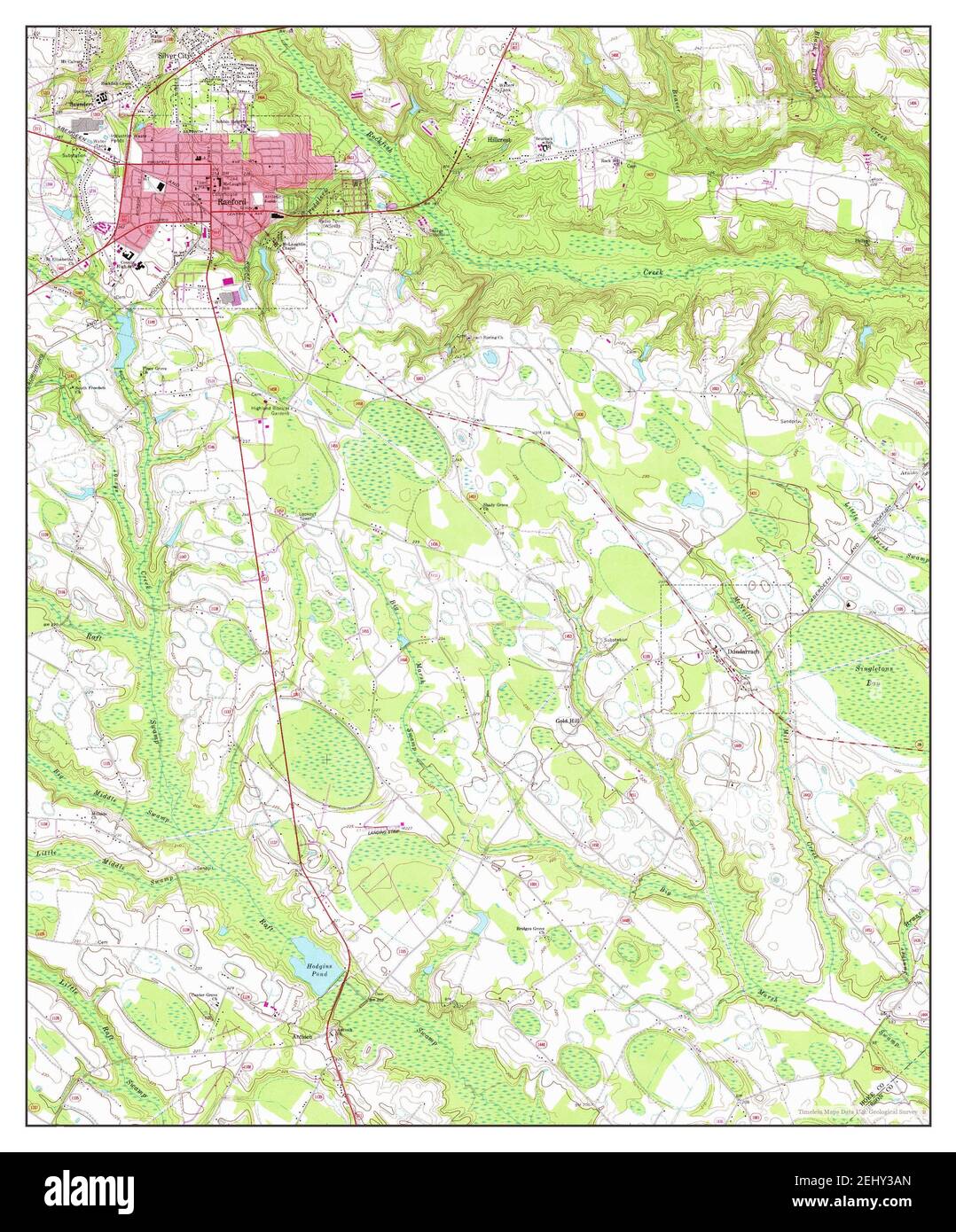 Raeford, North Carolina, map 1972, 124000, United States of America by