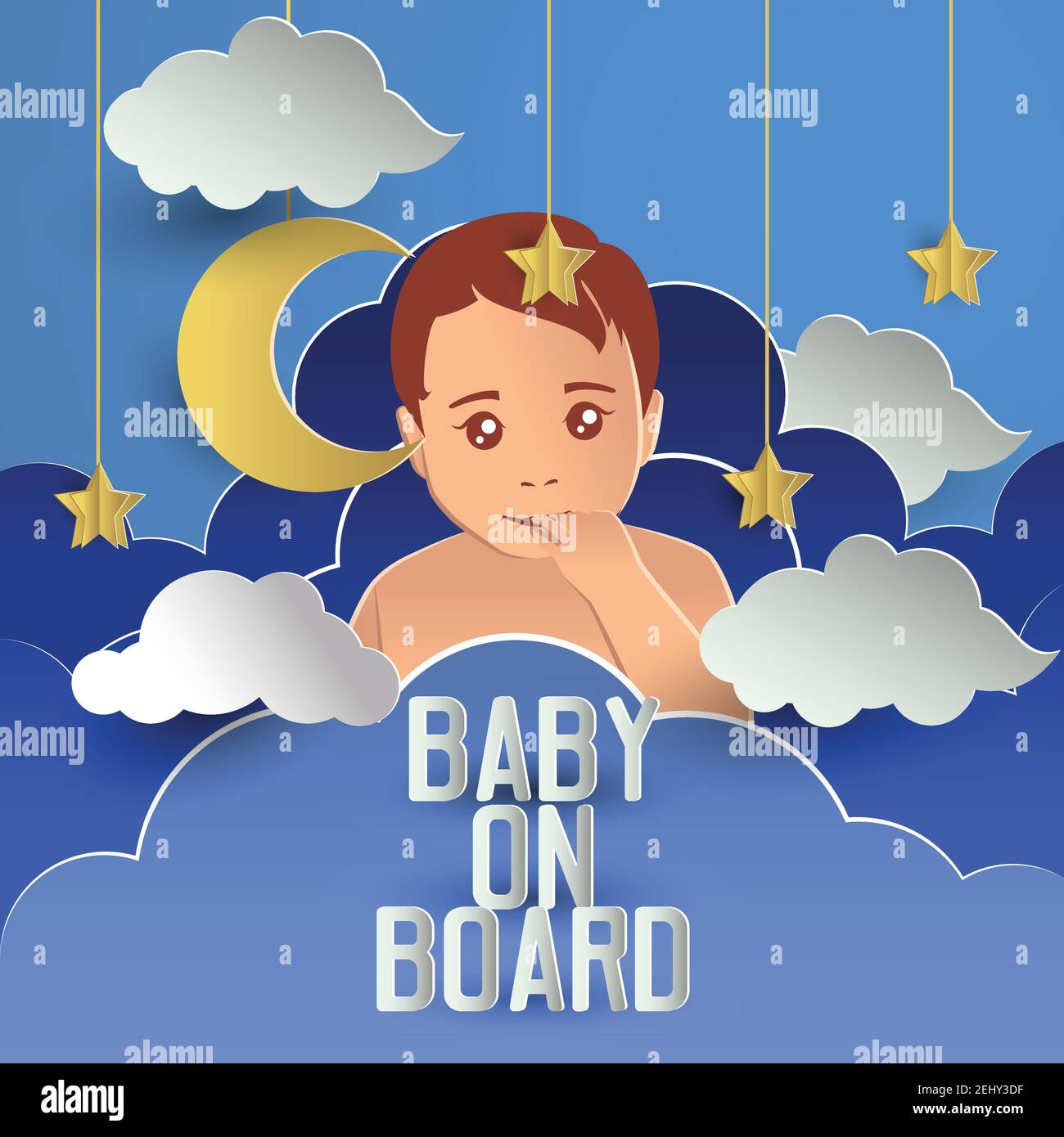 baby on board. vector illustration Stock Vector