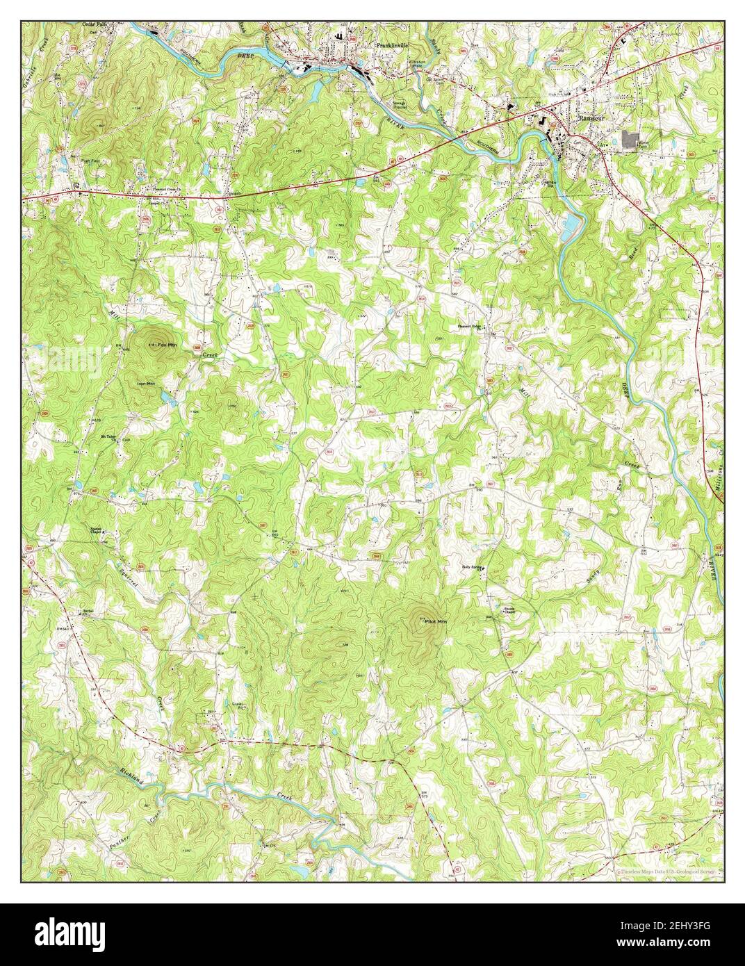 Ramseur, North Carolina, map 1968, 124000, United States of America by