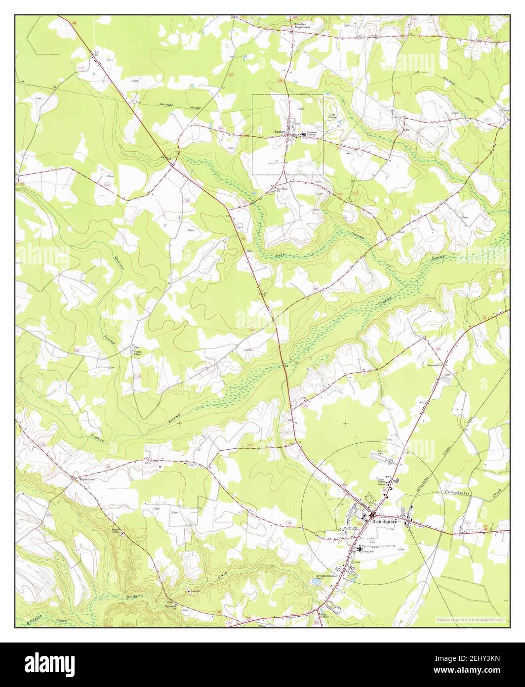 Rich Square, North Carolina, map 1974, 124000, United States of