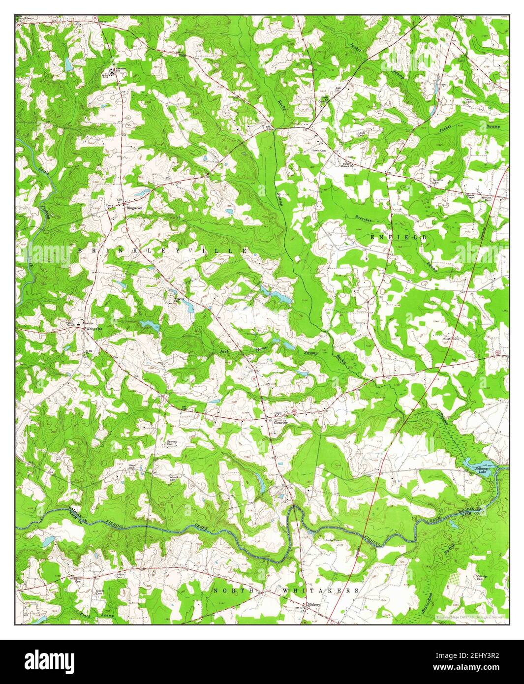 Ringwood, North Carolina, map 1963, 1:24000, United States of America by Timeless Maps, data U.S. Geological Survey Stock Photo