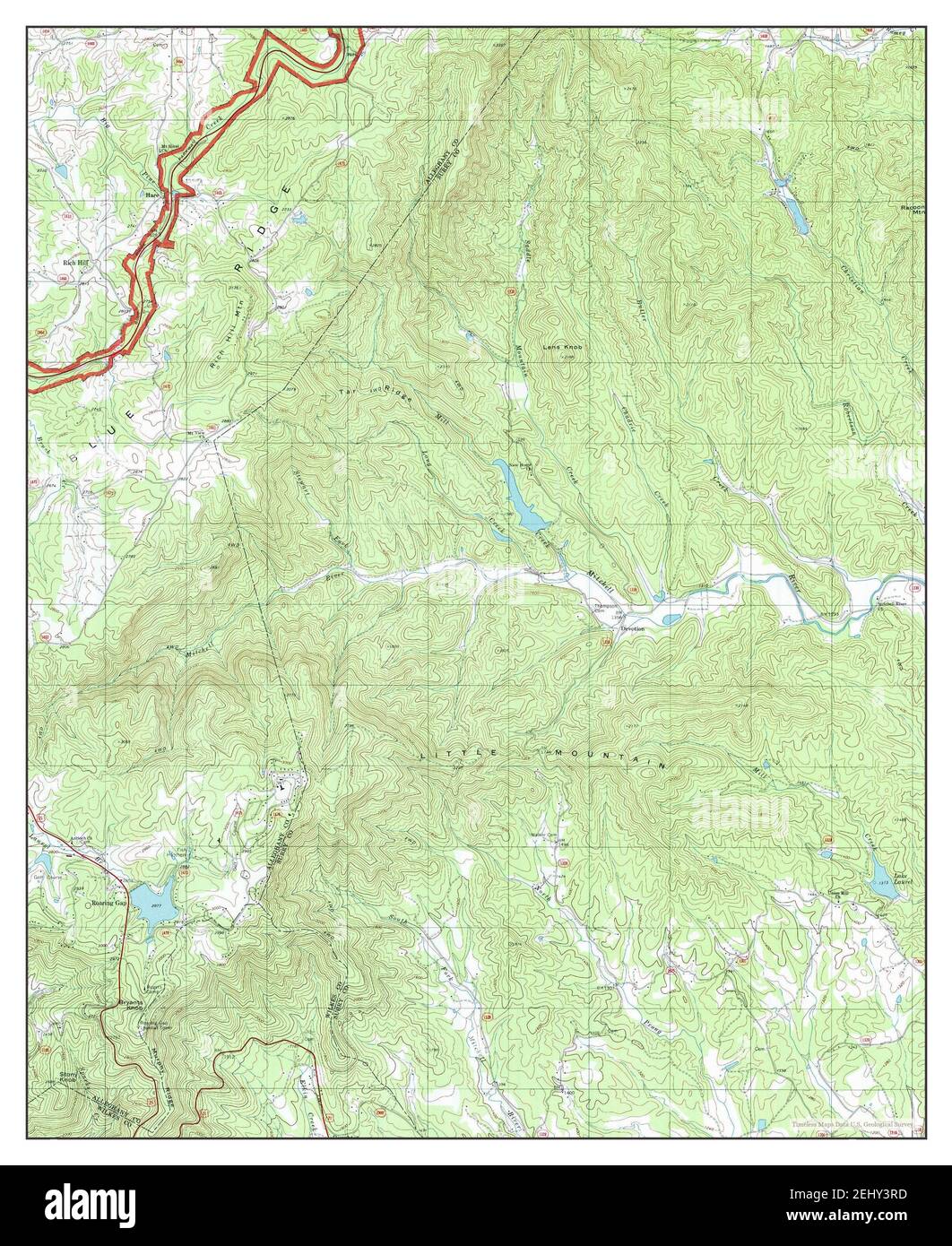Roaring Gap, North Carolina, map 1997, 124000, United States of America by Timeless Maps, data