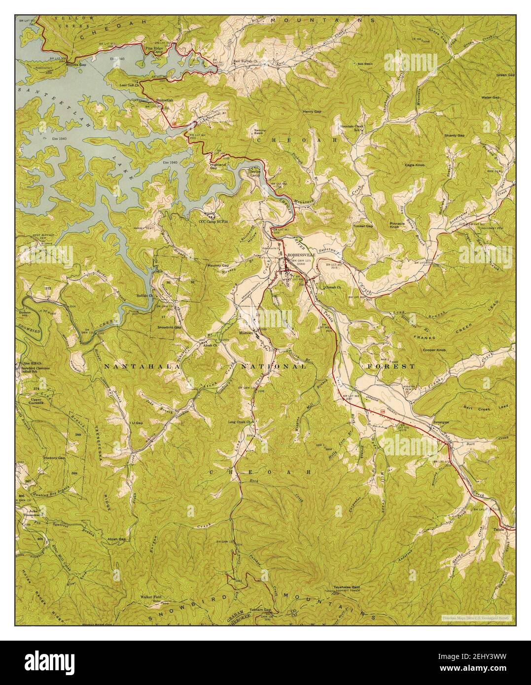 Map Of Robbinsville North Carolina Robbinsville, North Carolina, Map 1940, 1:24000, United States Of America  By Timeless Maps, Data U.s. Geological Survey Stock Photo - Alamy