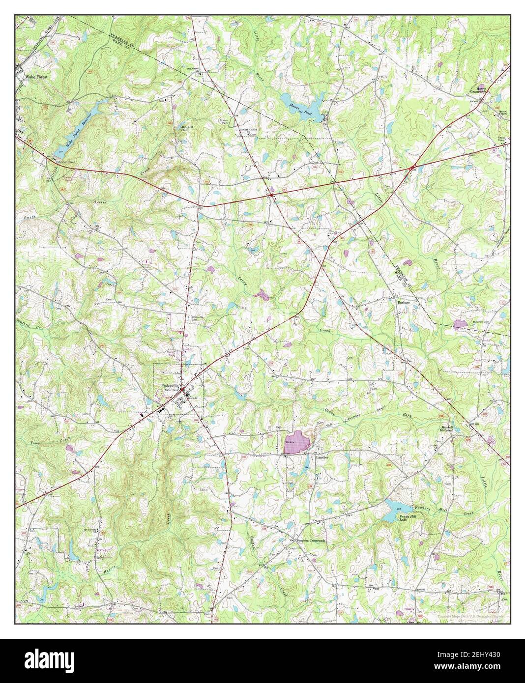 Rolesville, North Carolina, map 1967, 124000, United States of America