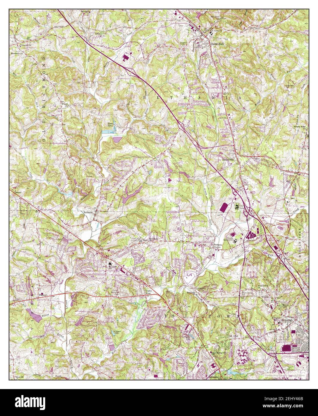 Rural Hall, North Carolina, map 1951, 124000, United States of America