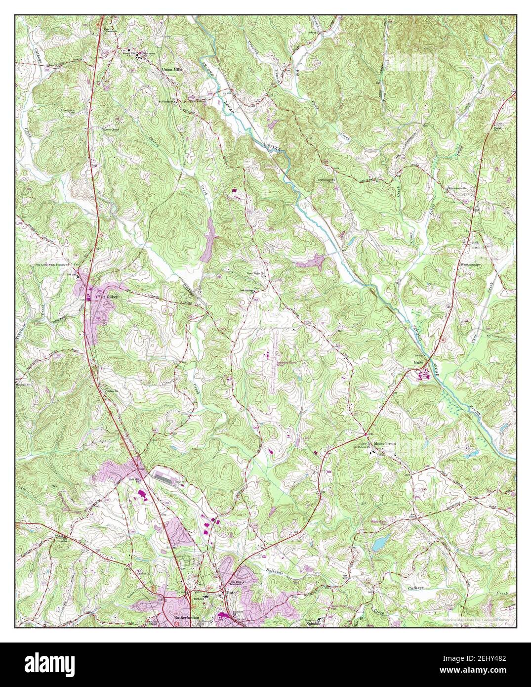 Rutherfordton North, North Carolina, map 1993, 1:24000, United States 